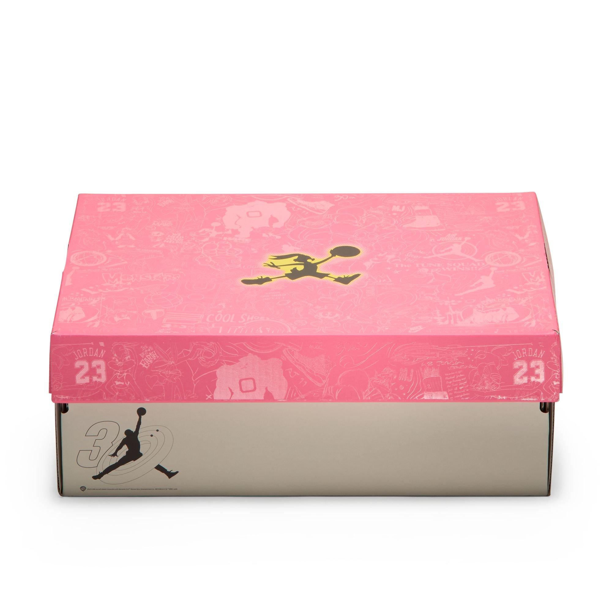 Jordan 1 Low SE "Space Jam" Preschool Kids' Shoe - WHITE/BLACK/LASER PINK/YELLOW ZEST