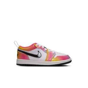 Jordan 1 Low SE "Space Jam" Preschool Kids' Shoe - WHITE/BLACK/LASER PINK/YELLOW ZEST