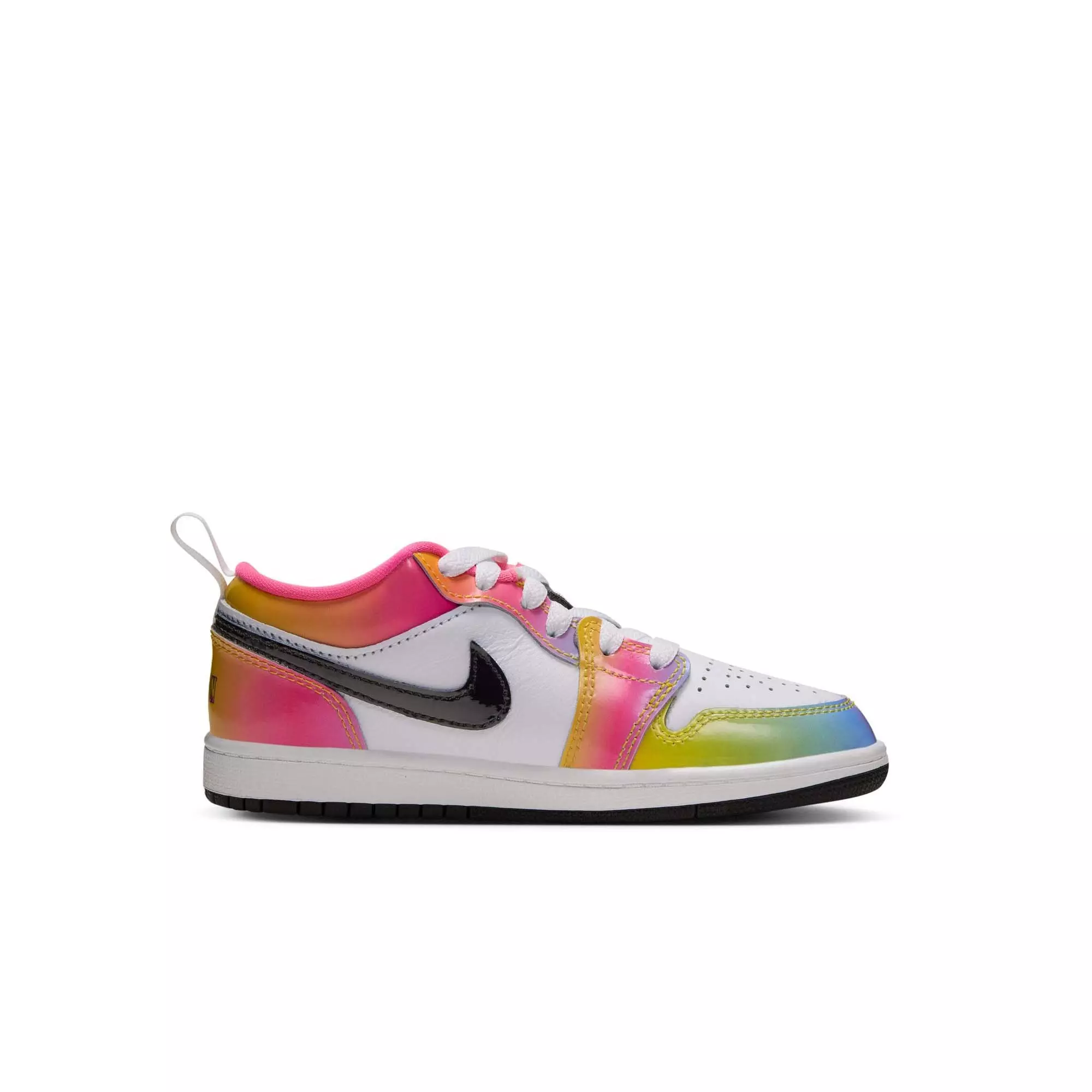 Jordan 1 Low SE "Space Jam" Preschool Kids' Shoe - WHITE/BLACK/LASER PINK/YELLOW ZEST