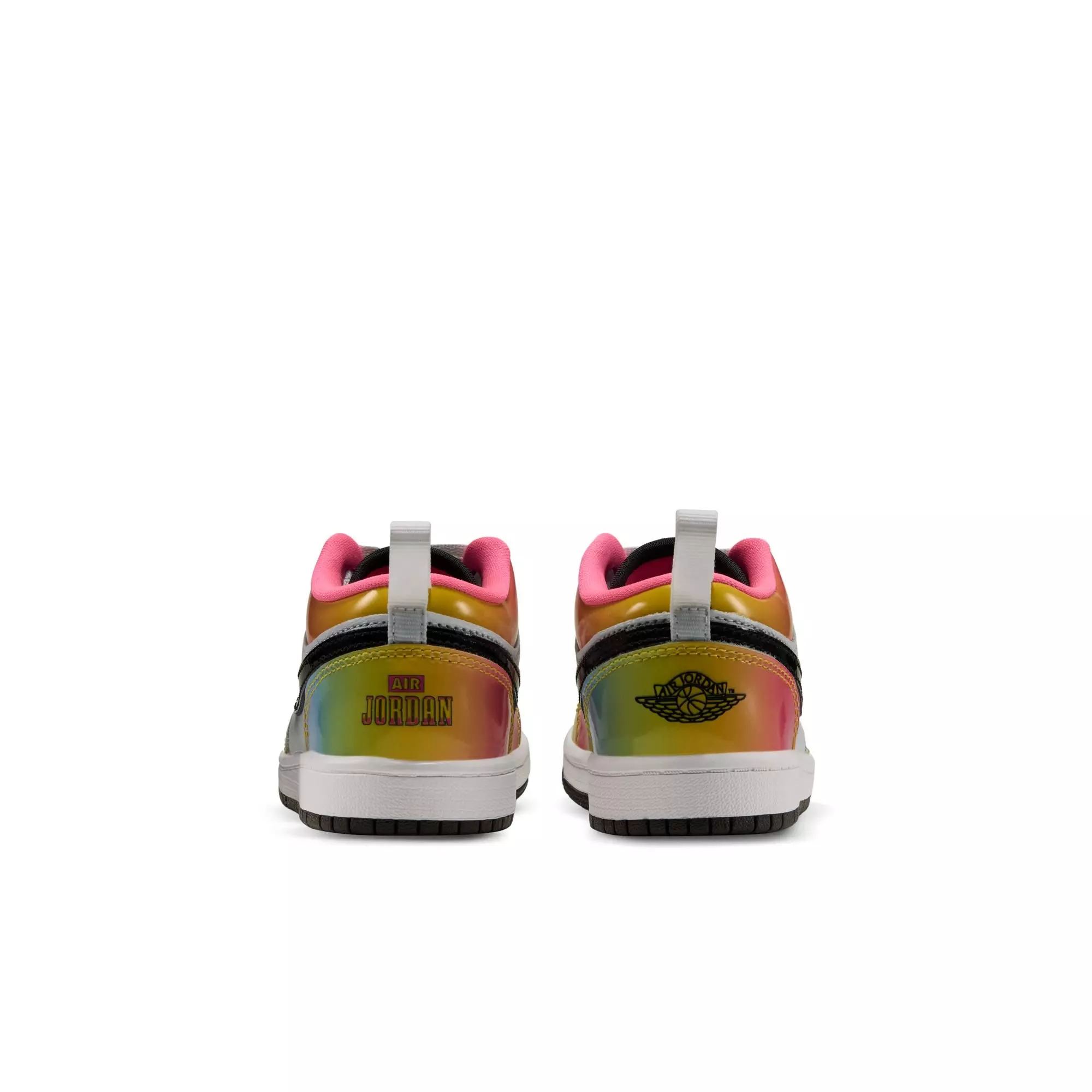 Jordan 1 Low SE "Space Jam" Preschool Kids' Shoe - WHITE/BLACK/LASER PINK/YELLOW ZEST