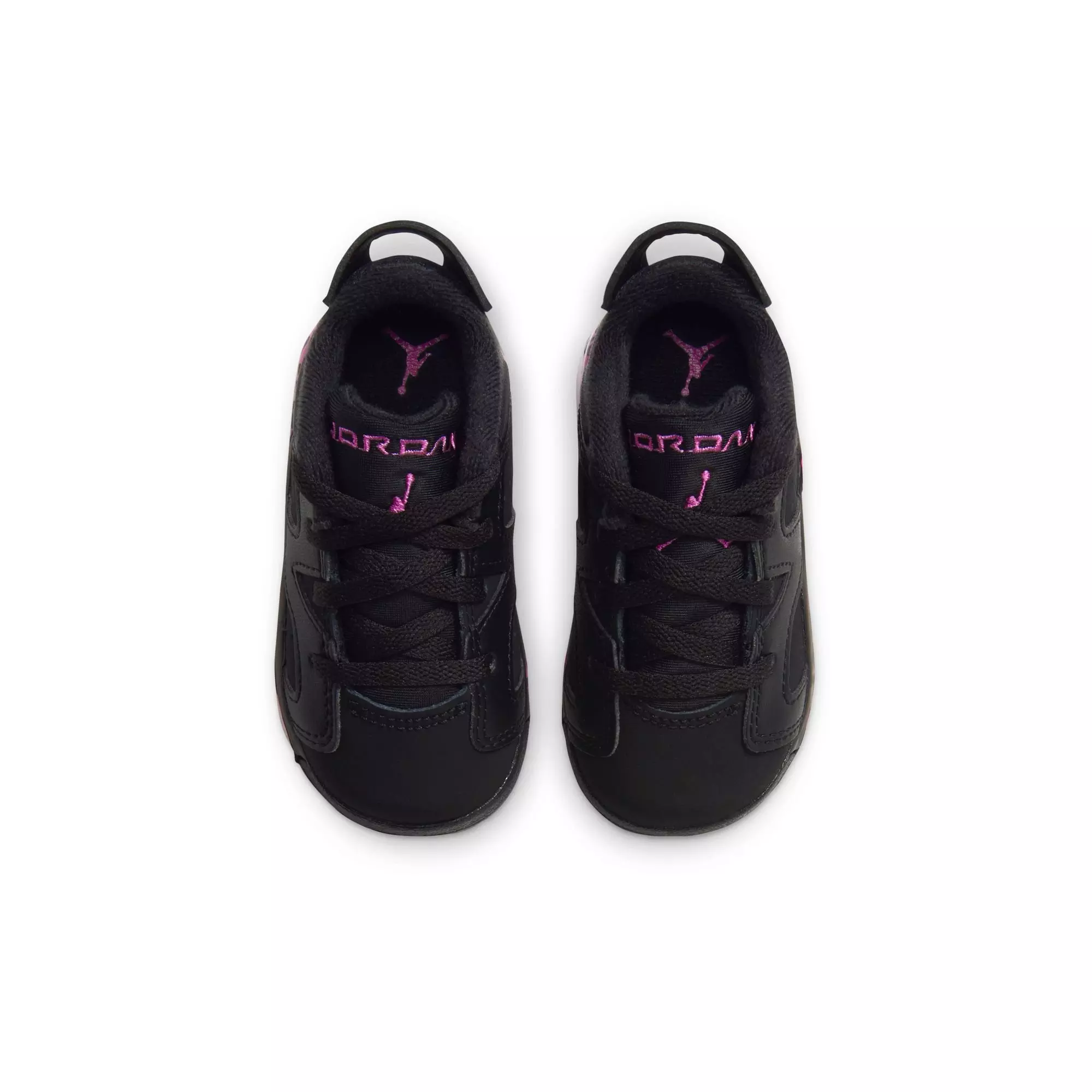 Jordan 6 Retro "Fierce Pink" Toddler Kids' Shoe - BLACK/LASER FUCHSIA/PINK FOAM