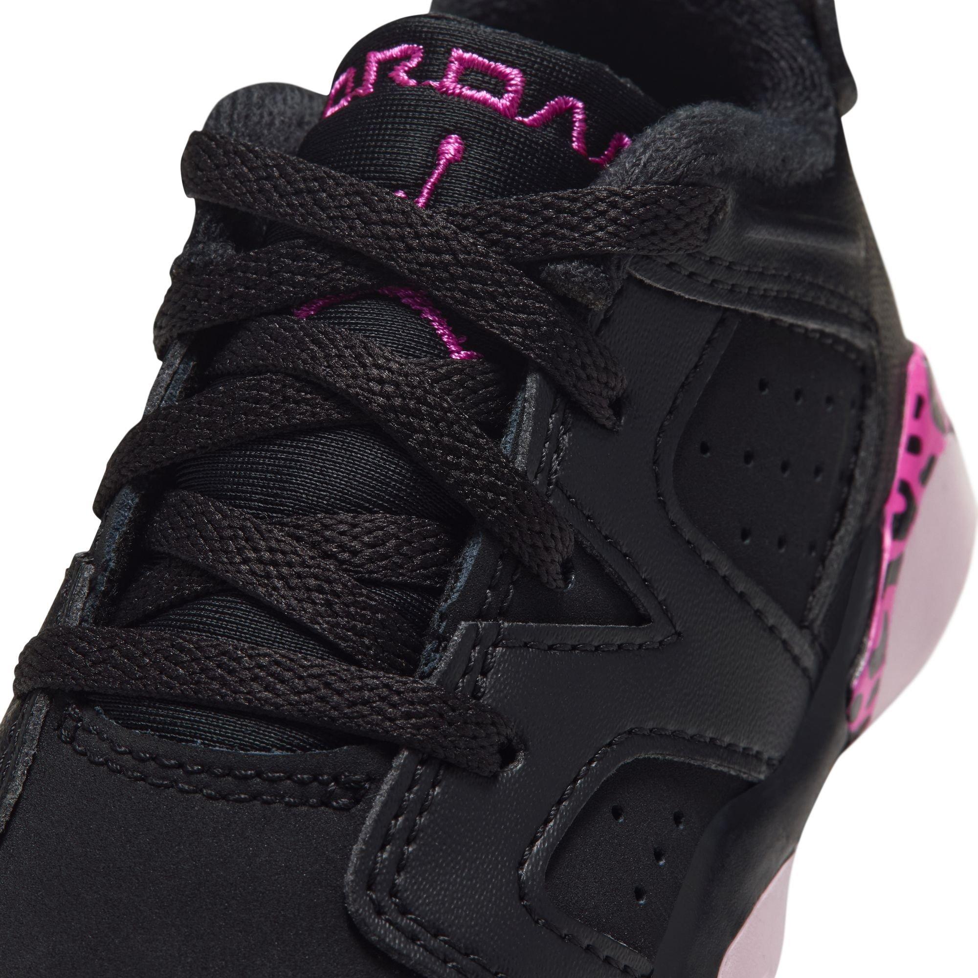 Jordan 6 Retro "Fierce Pink" Toddler Kids' Shoe - BLACK/LASER FUCHSIA/PINK FOAM
