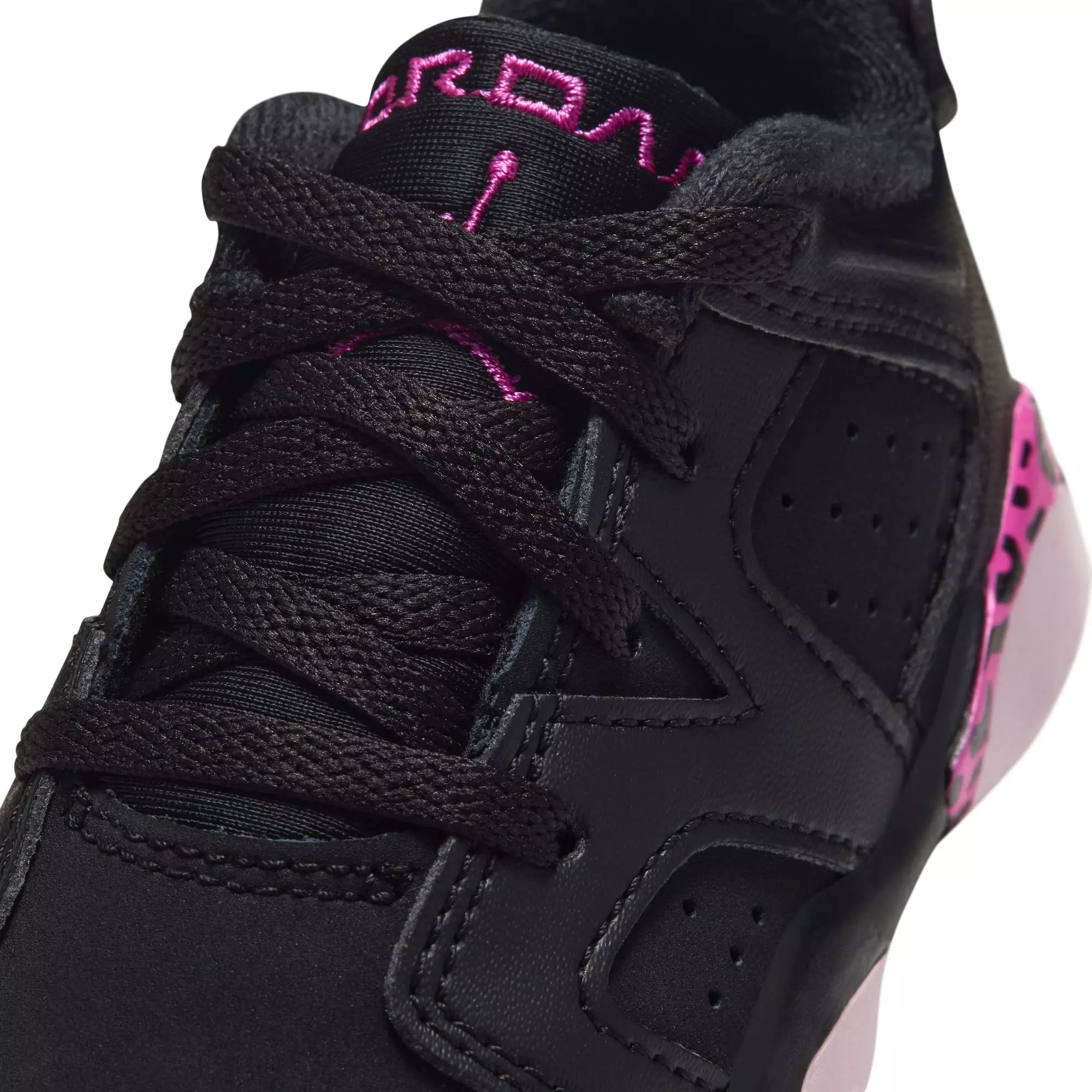 Jordan 6 Retro "Fierce Pink" Toddler Kids' Shoe - BLACK/LASER FUCHSIA/PINK FOAM
