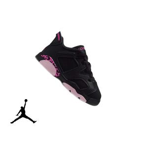 Jordan 6 Retro "Fierce Pink" Toddler Kids' Shoe - BLACK/LASER FUCHSIA/PINK FOAM