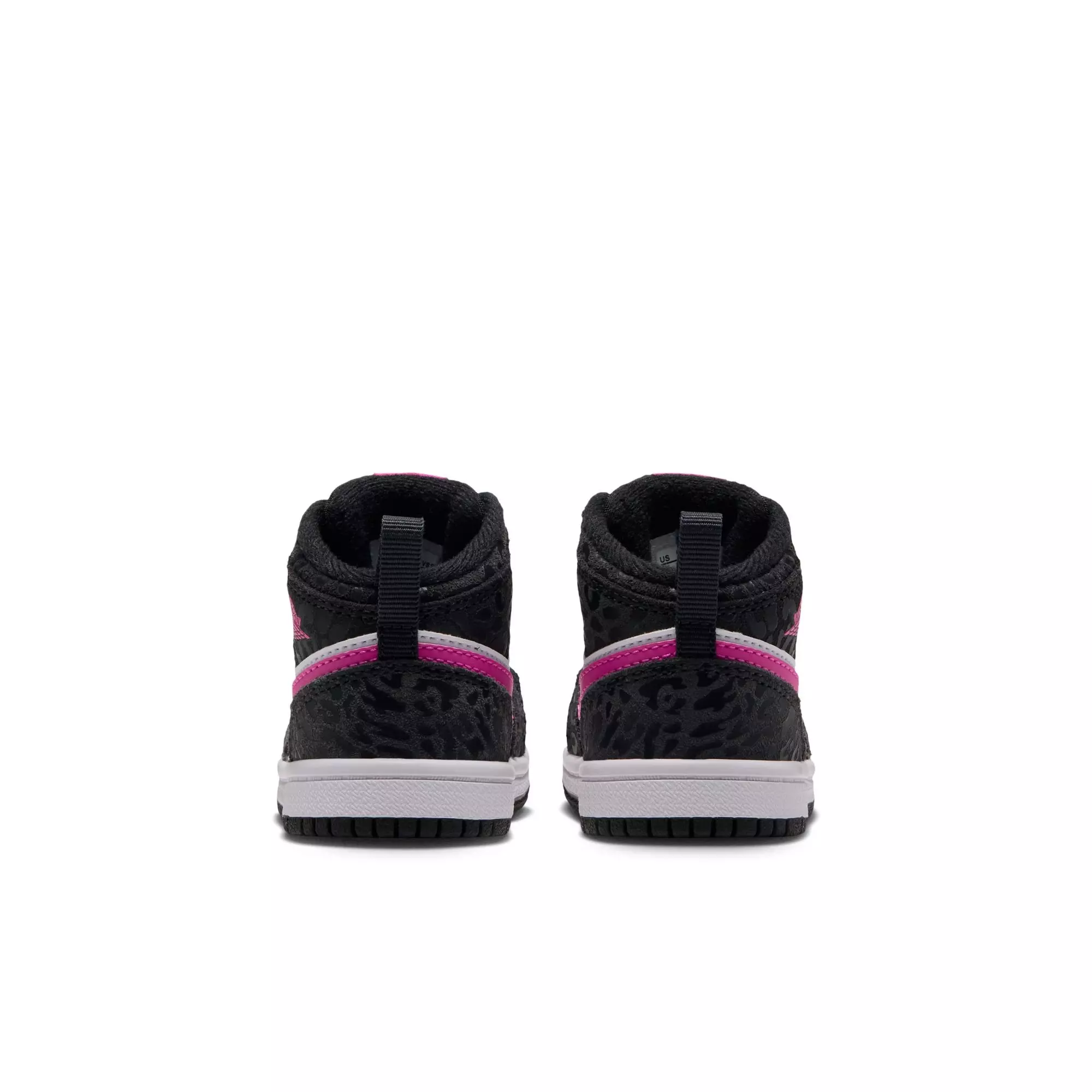Jordan 1 Mid SE "Black/Laser Fuchsia/Anthracite/White" Toddler Girls' Shoe - BLACK/PINK