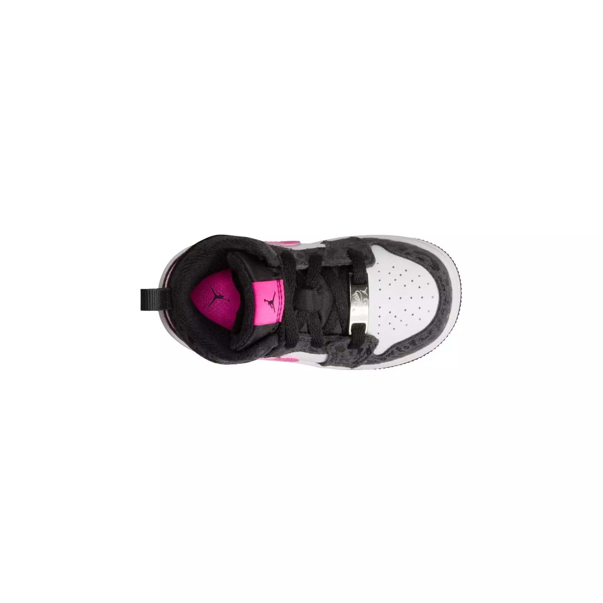 Jordan 1 Mid SE "Black/Laser Fuchsia/Anthracite/White" Toddler Girls' Shoe - BLACK/PINK