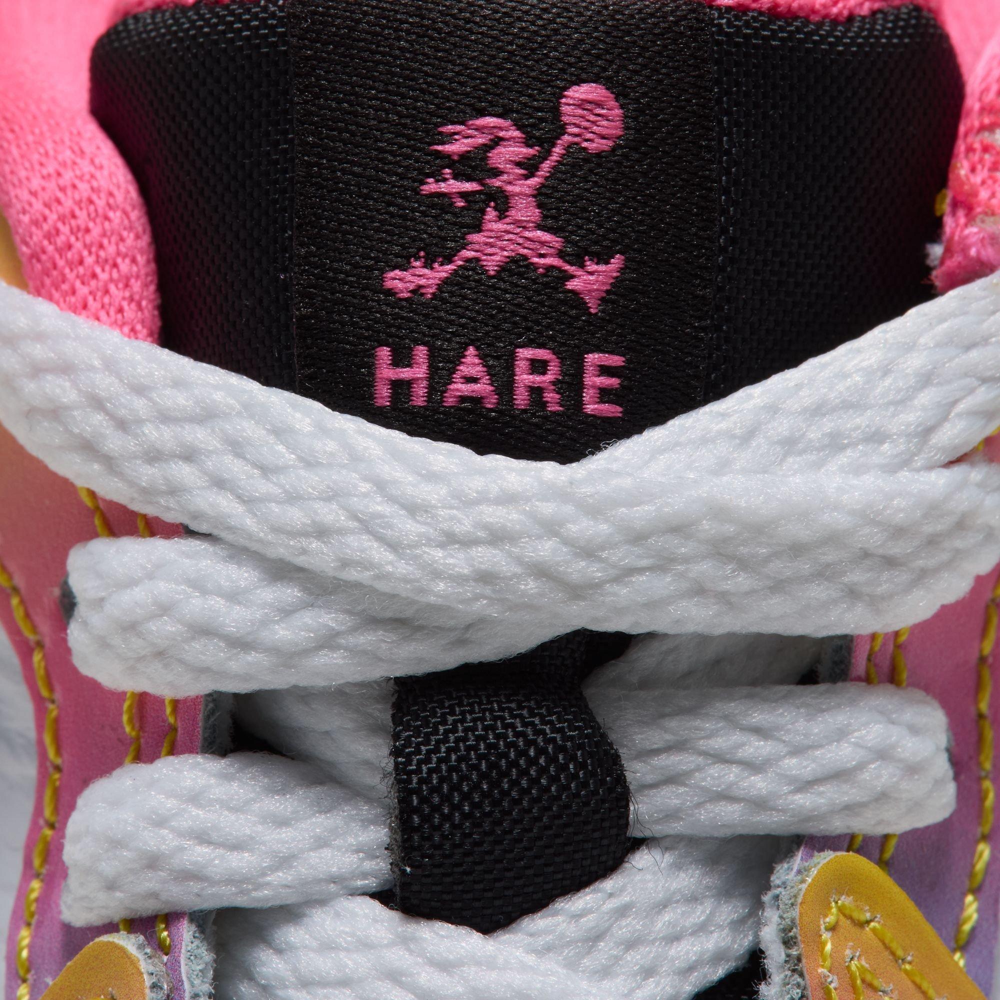 Jordan 1 Low SE "Space Jam" Toddler Kids' Shoe - WHITE/BLACK/LASER PINK/YELLOW ZEST