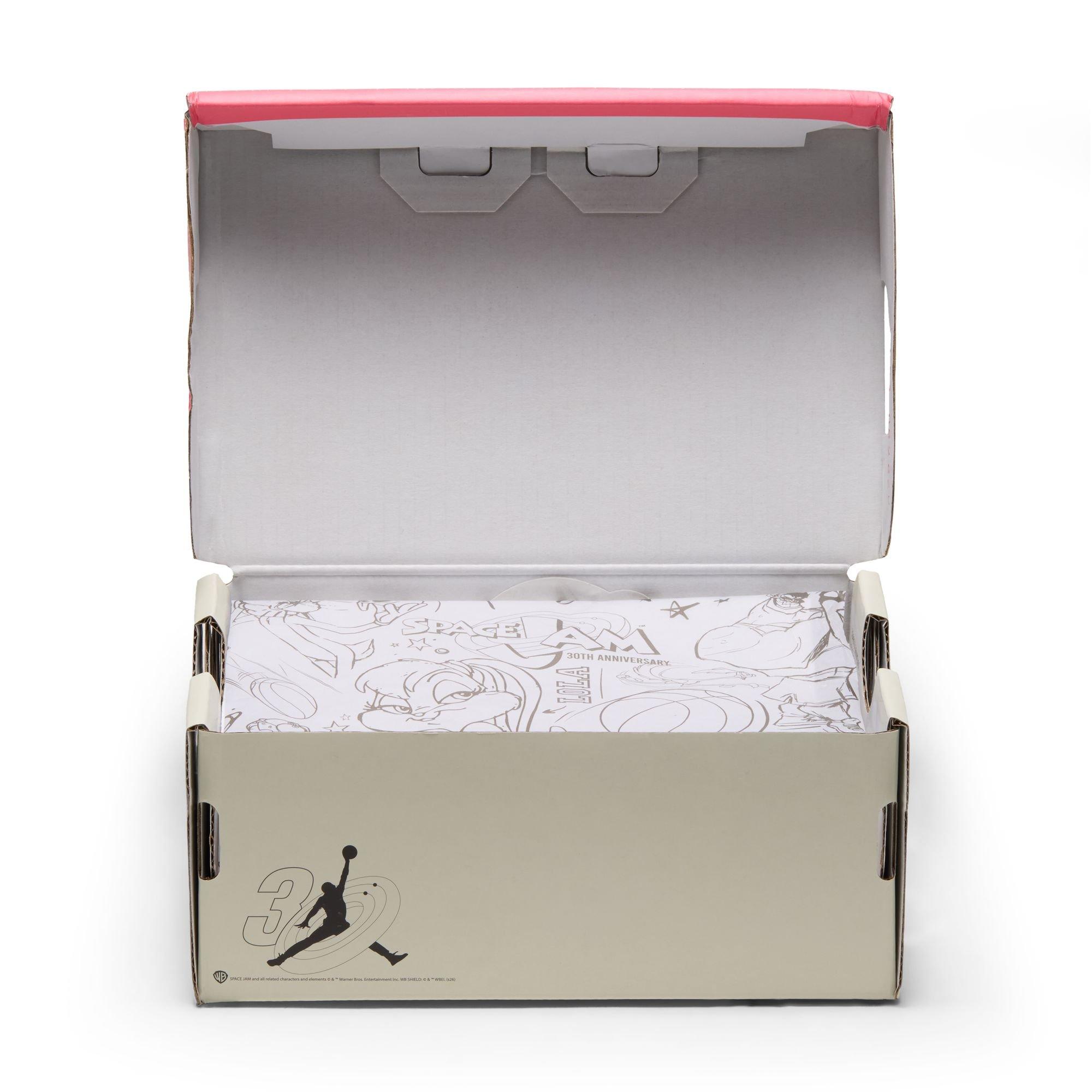 Jordan 1 Low SE "Space Jam" Toddler Kids' Shoe - WHITE/BLACK/LASER PINK/YELLOW ZEST