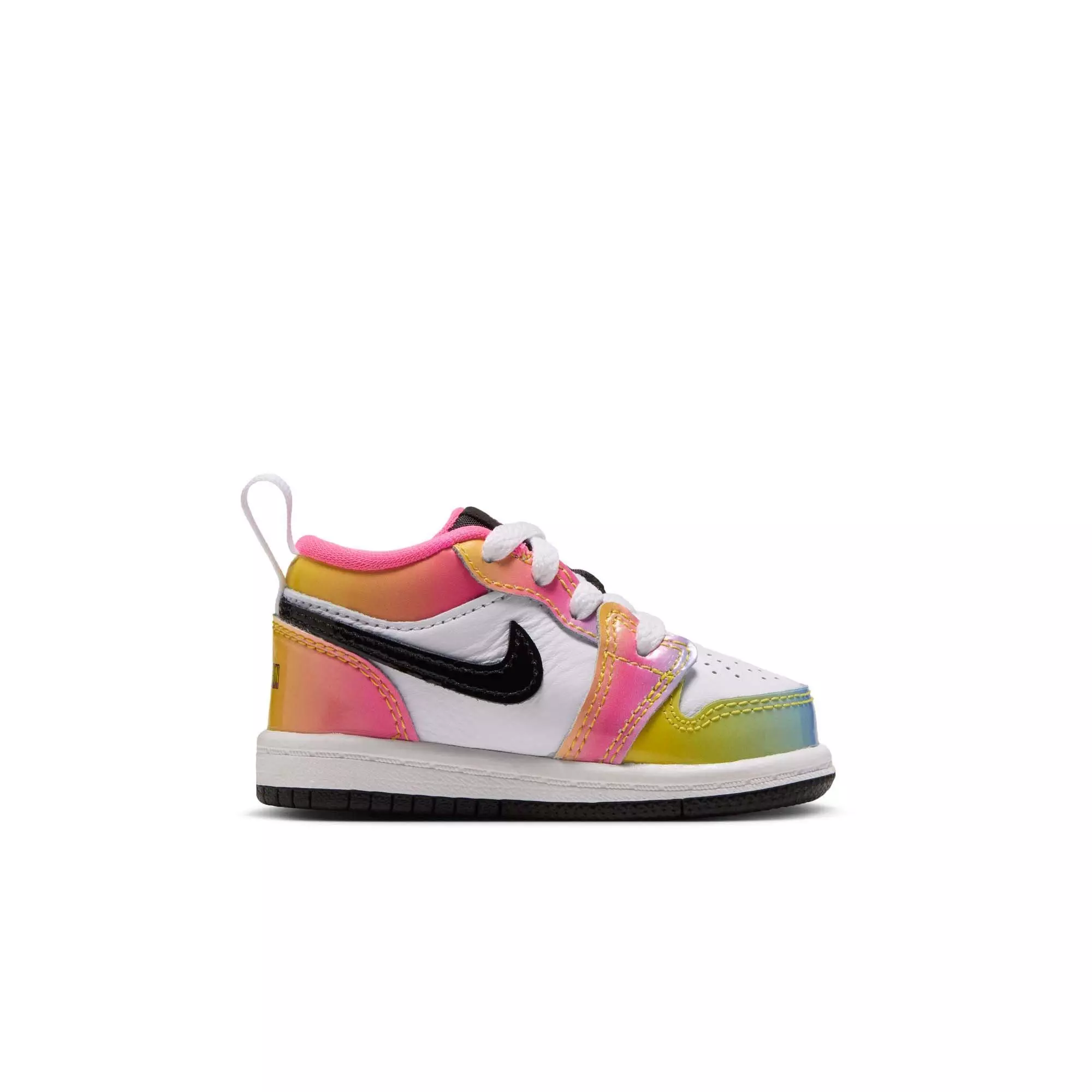 Jordan 1 Low SE "Space Jam" Toddler Kids' Shoe - WHITE/BLACK/LASER PINK/YELLOW ZEST