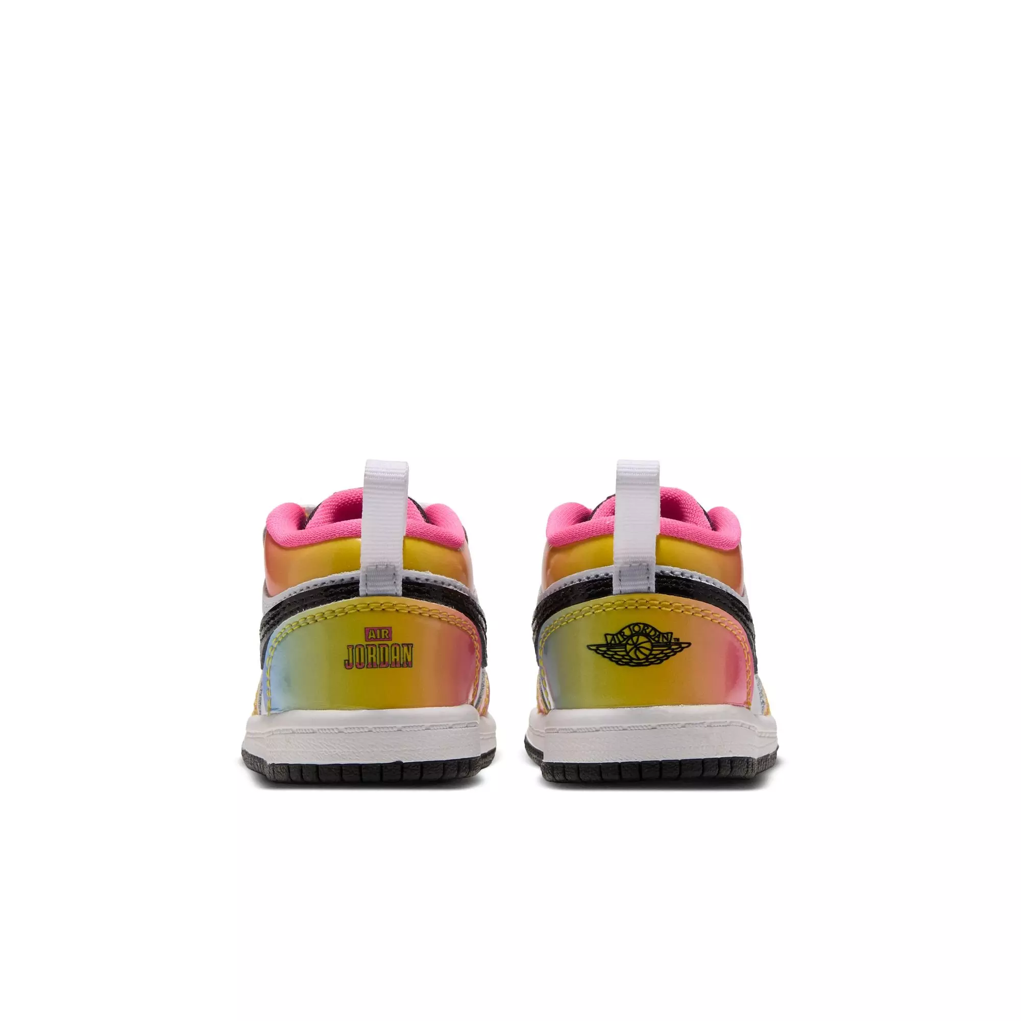 Jordan 1 Low SE "Space Jam" Toddler Kids' Shoe - WHITE/BLACK/LASER PINK/YELLOW ZEST