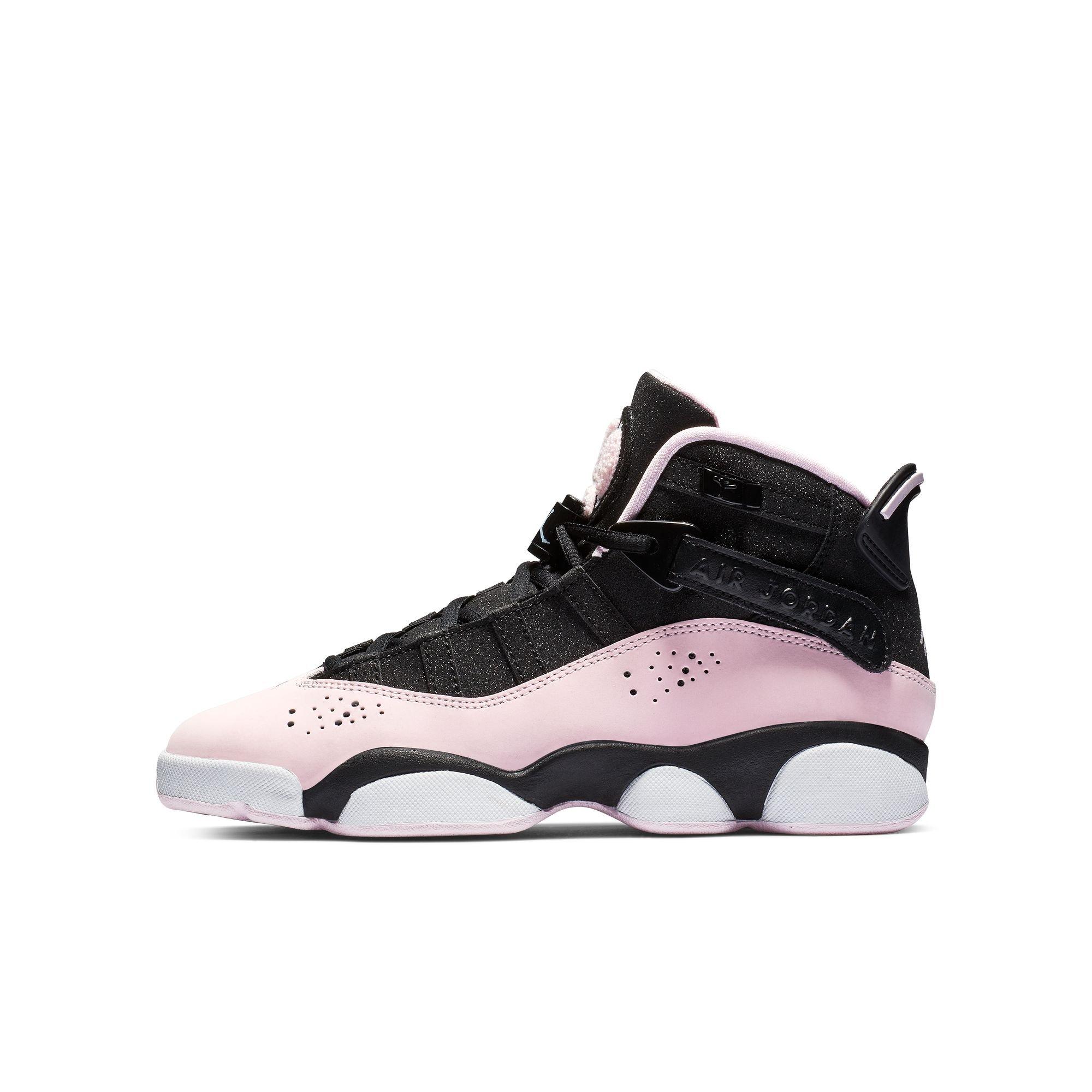 Jordan 6 Rings "Black/Pink Foam/Anthracite" Grade School Girls' Shoe - ANTHRACITE/BLACK/PINKFOAM Thumbnail View 3