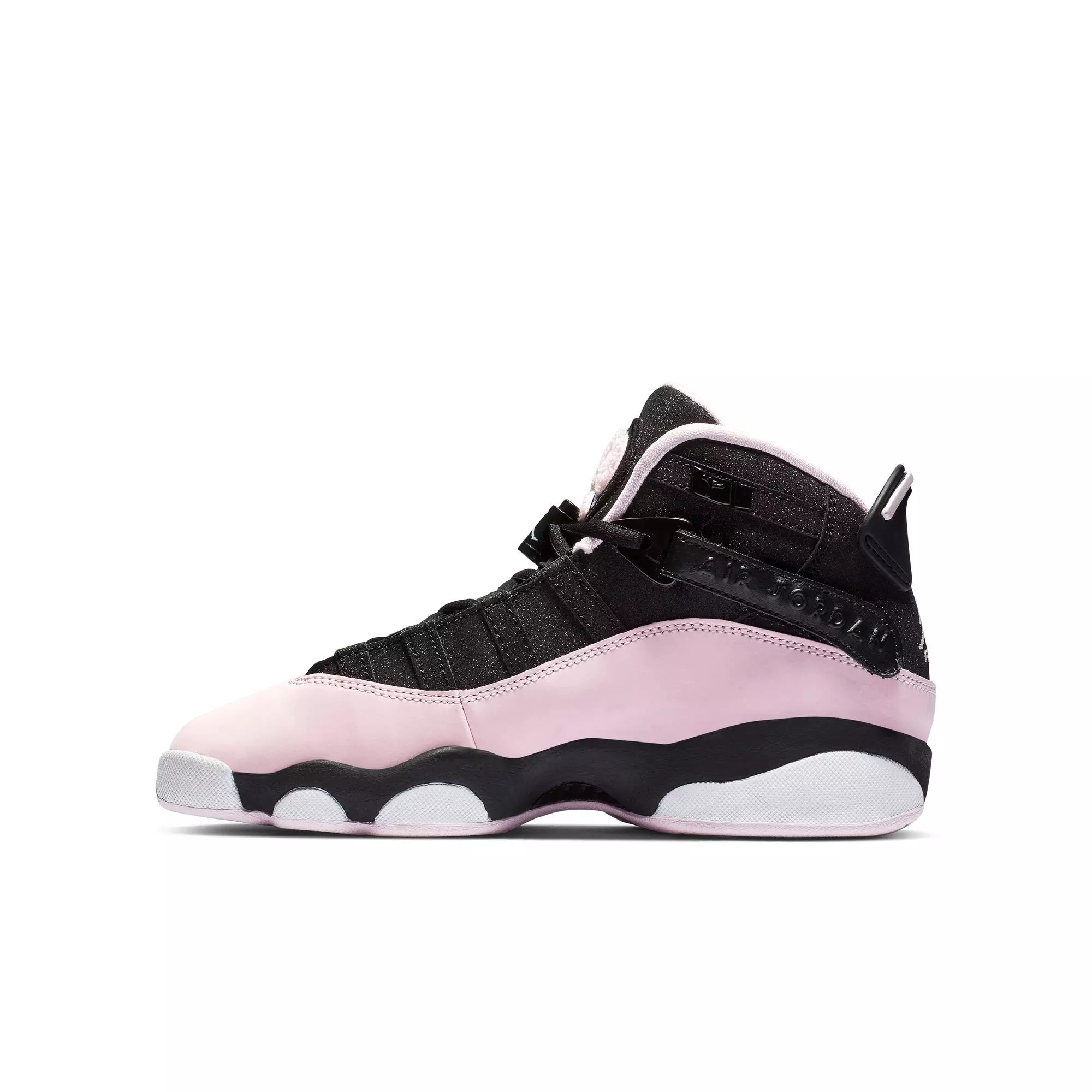Jordan 6 Rings "Black/Pink Foam/Anthracite" Grade School Girls' Shoe - ANTHRACITE/BLACK/PINKFOAM