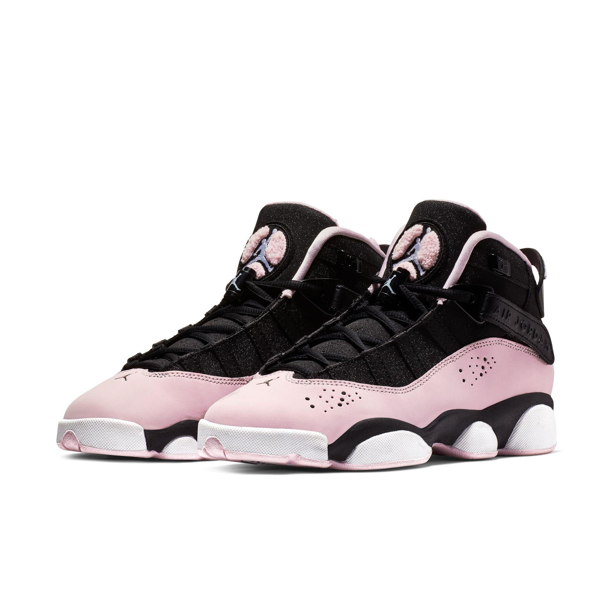 Jordan 6 Rings "Black/Pink Foam/Anthracite" Grade School Girls' Shoe - ANTHRACITE/BLACK/PINKFOAM Thumbnail View 5