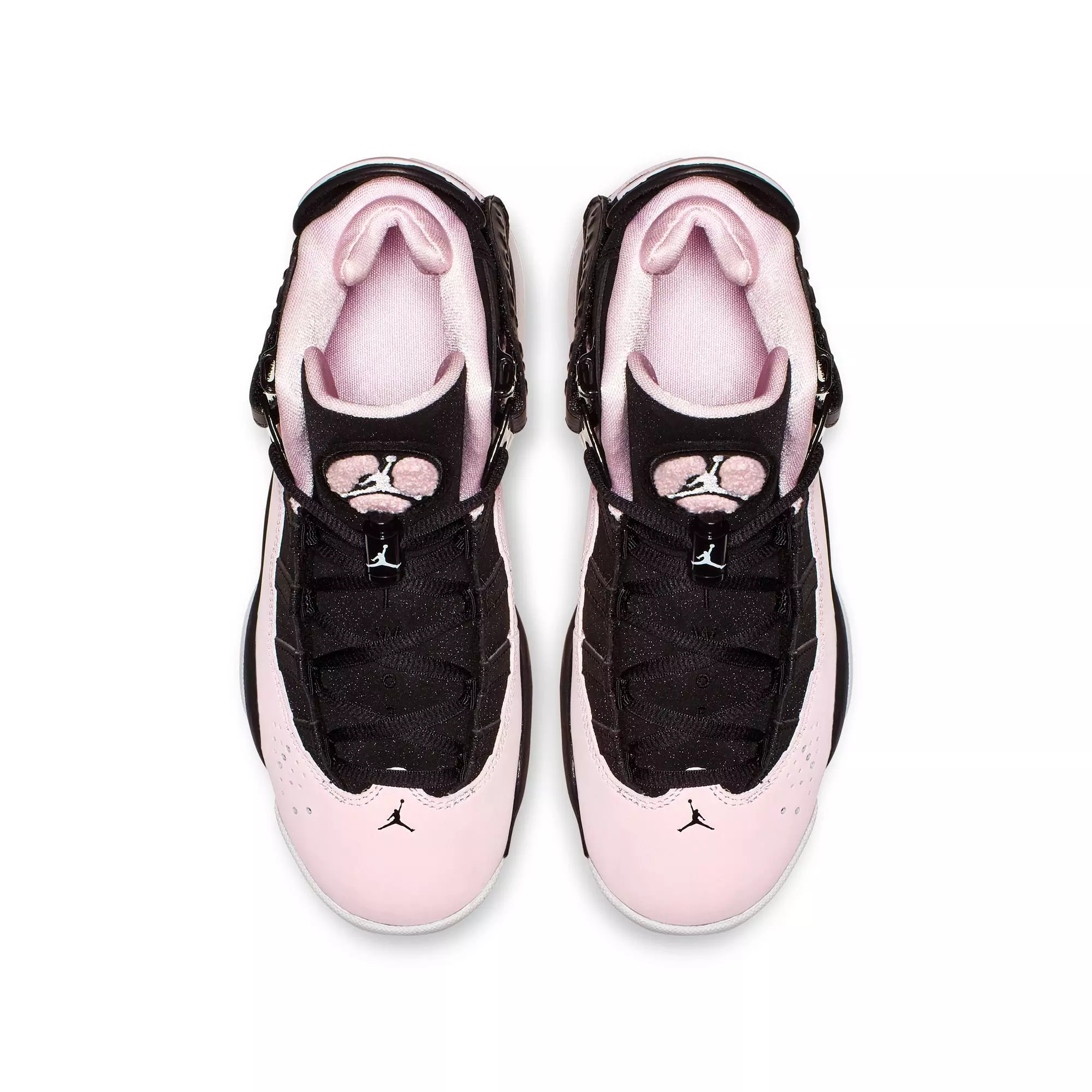 Jordan 6 Rings "Black/Pink Foam/Anthracite" Grade School Girls' Shoe - ANTHRACITE/BLACK/PINKFOAM