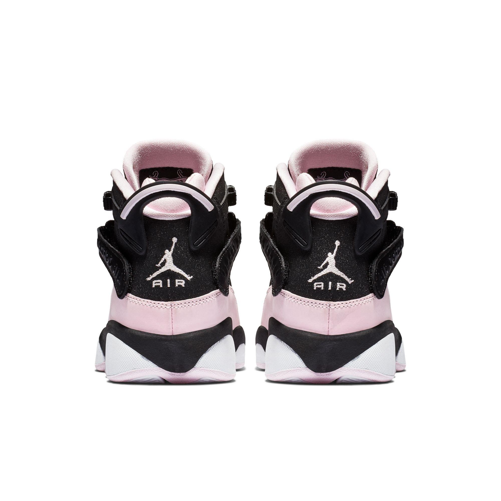 Jordan 6 Rings "Black/Pink Foam/Anthracite" Grade School Girls' Shoe - ANTHRACITE/BLACK/PINKFOAM Thumbnail View 7