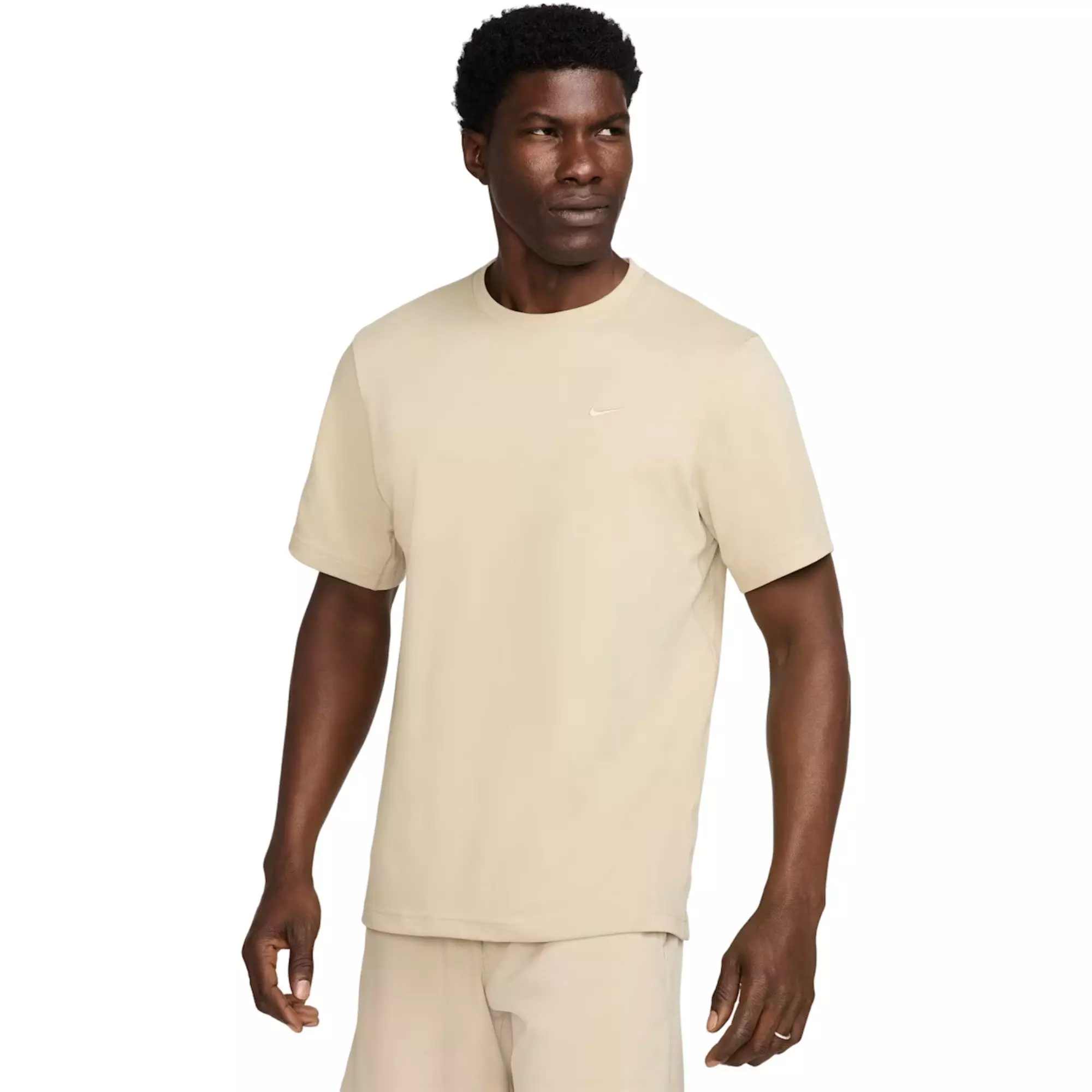 Nike Men's Primary Dri-FIT Short-Sleeve Versatile Top - Beige - BEIGE
