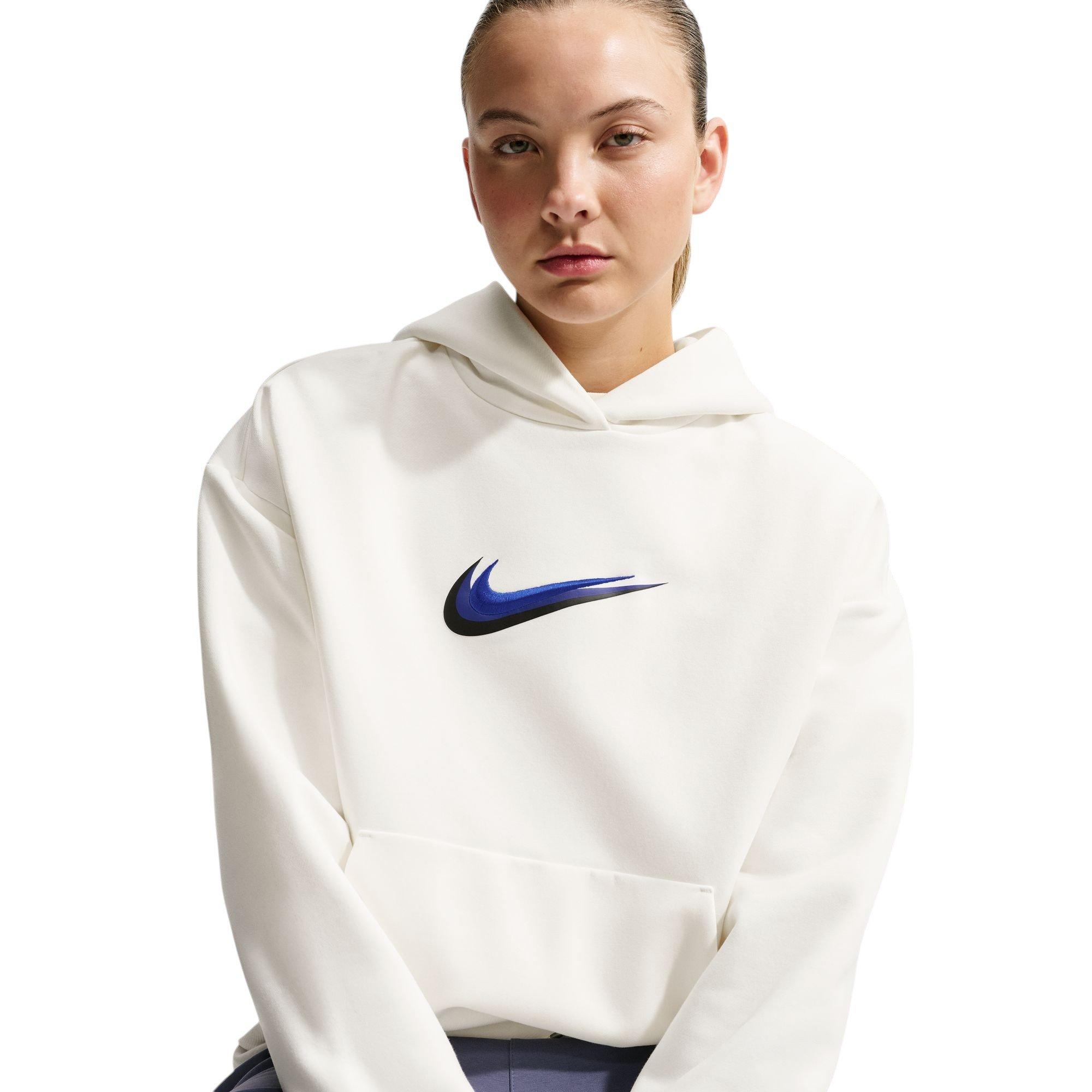Nike Caitlin Blue Women's Standard Issue Dri-FIT Pullover Basketball Hoodie - SAIL