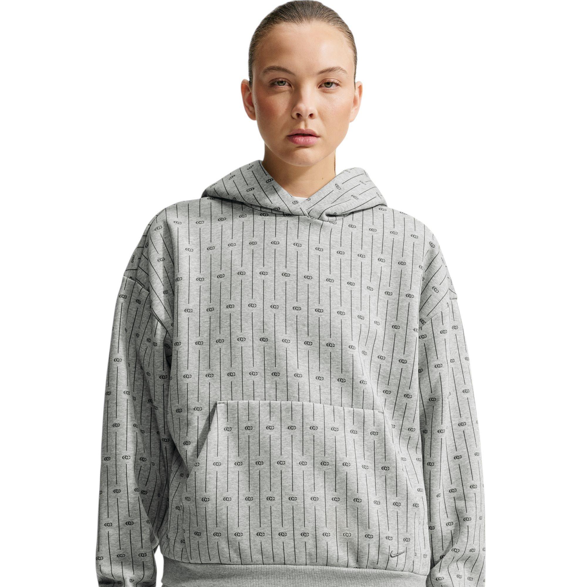 Nike Caitlin Blue Women's Standard Issue Brushed Pullover Basketball Hoodie - GREY