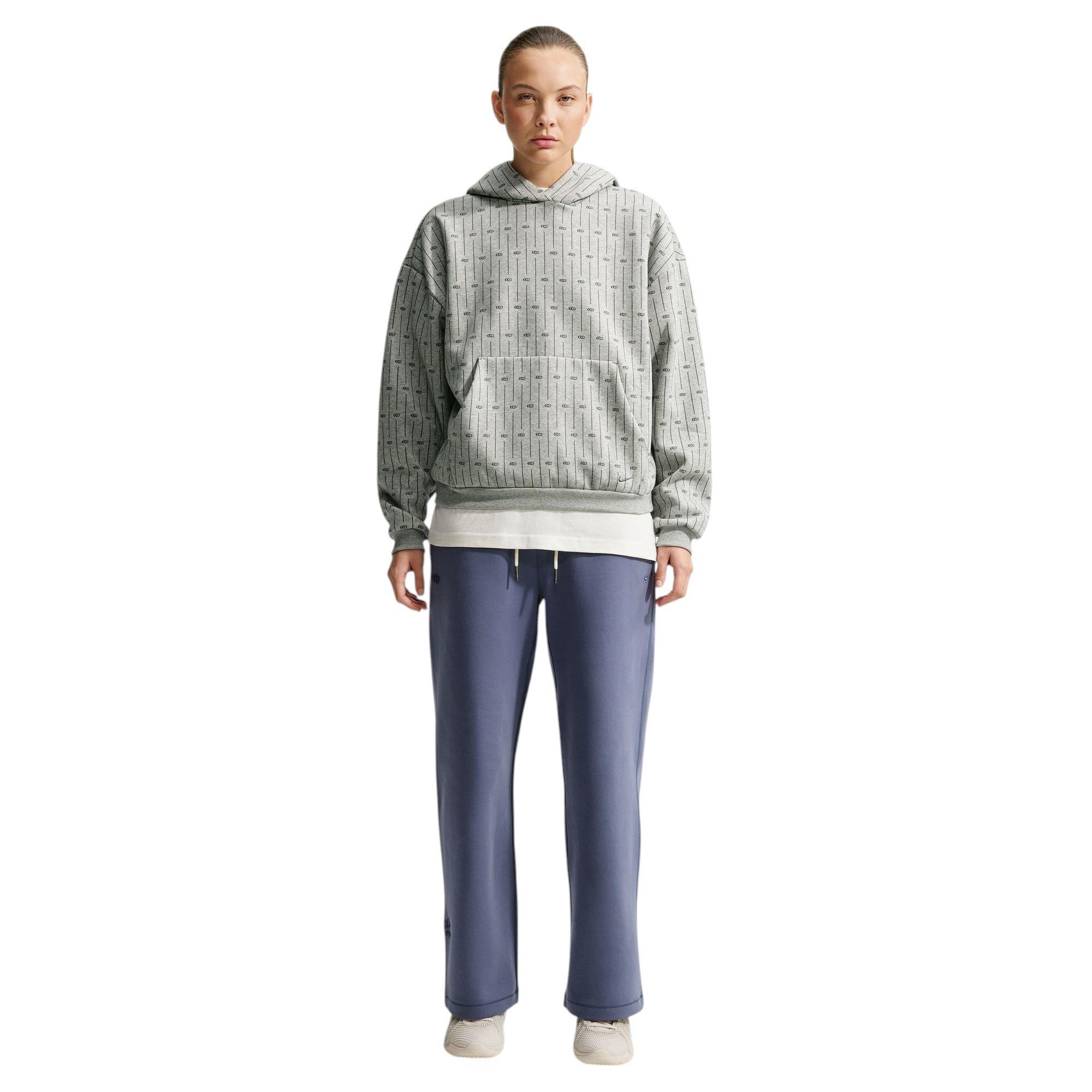 Nike Caitlin Blue Women's Standard Issue Brushed Pullover Basketball Hoodie - GREY