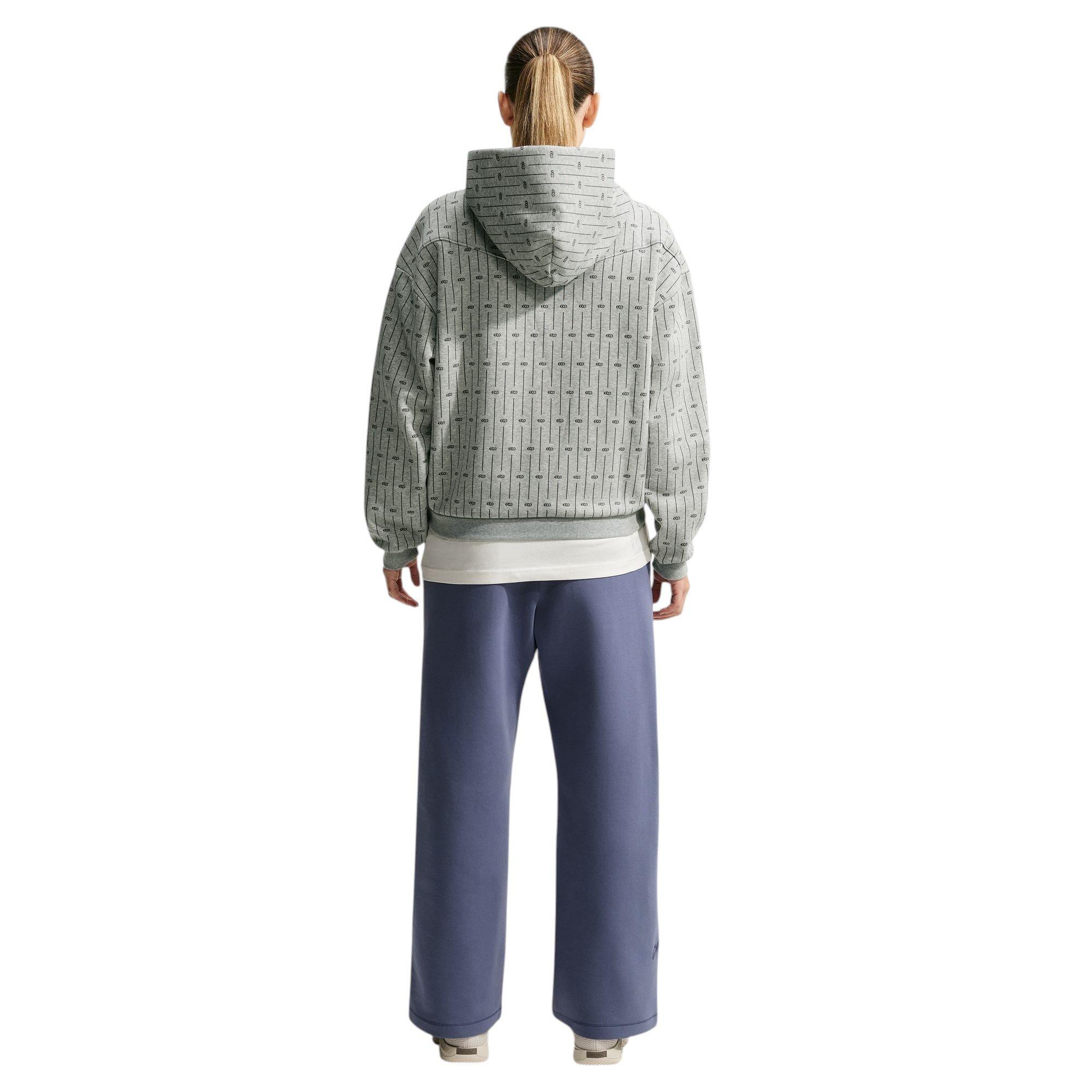 Nike Caitlin Blue Women's Standard Issue Brushed Pullover Basketball Hoodie - GREY