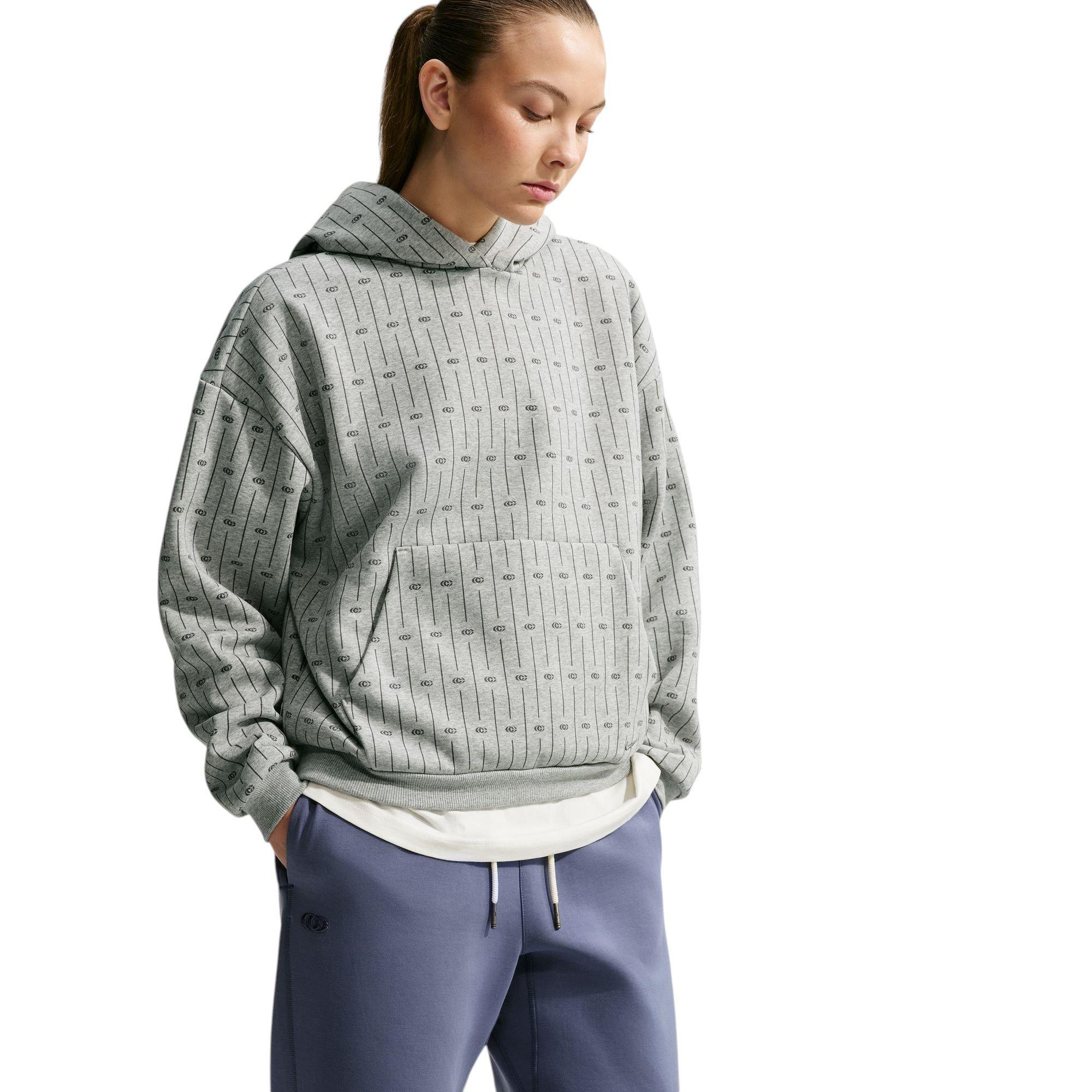 Nike Caitlin Blue Women's Standard Issue Brushed Pullover Basketball Hoodie - GREY