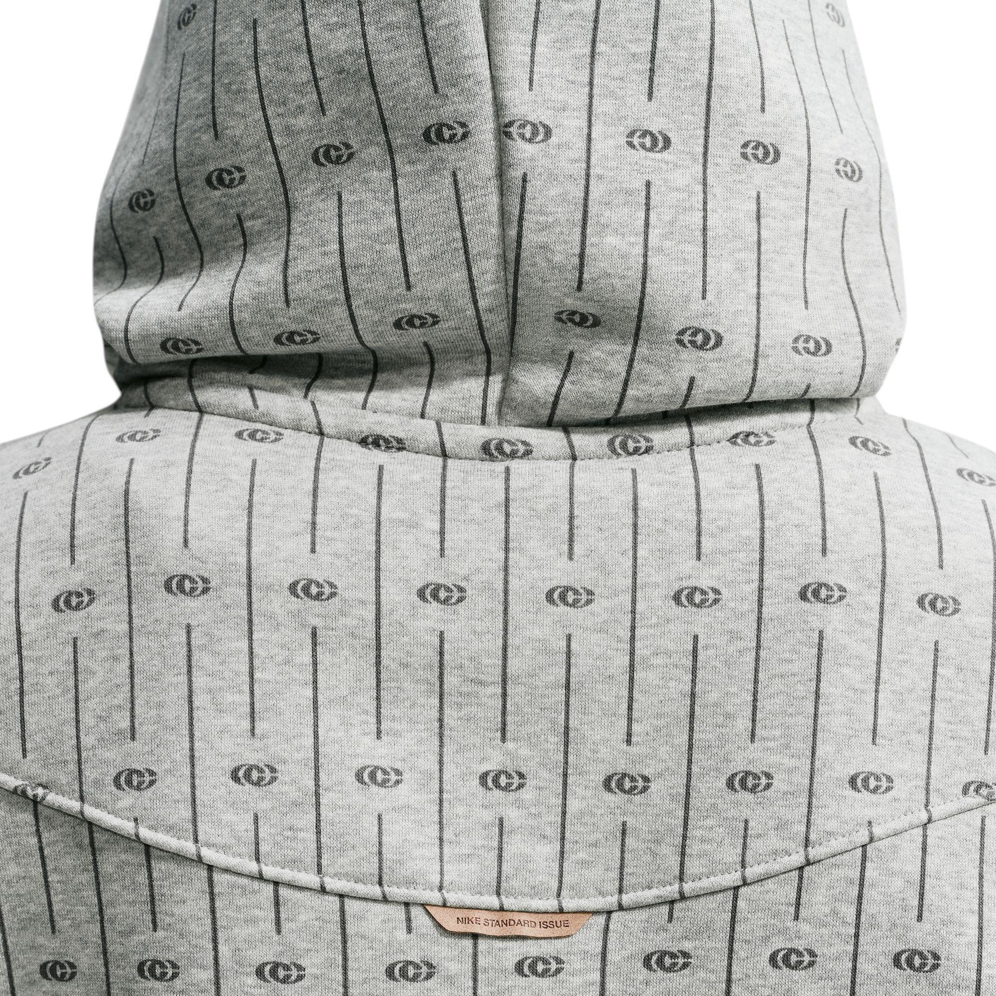 Nike Caitlin Blue Women's Standard Issue Brushed Pullover Basketball Hoodie - GREY