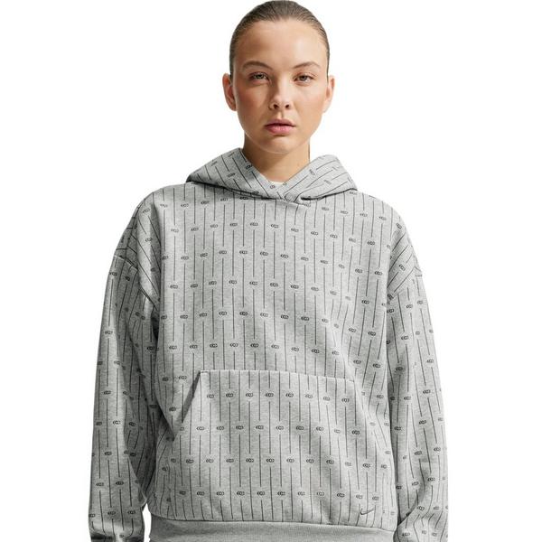 Nike Caitlin Blue Women's Standard Issue Brushed Pullover Basketball Hoodie - GREY