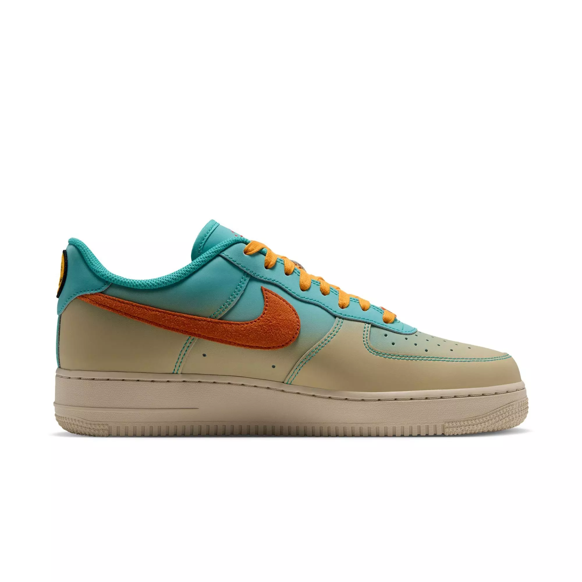 Nike Air Force 1 '07 LV8 "Oasis Teal/Mesa Orange/Sanddrift" Men's Shoe - TEAL/ORANGE