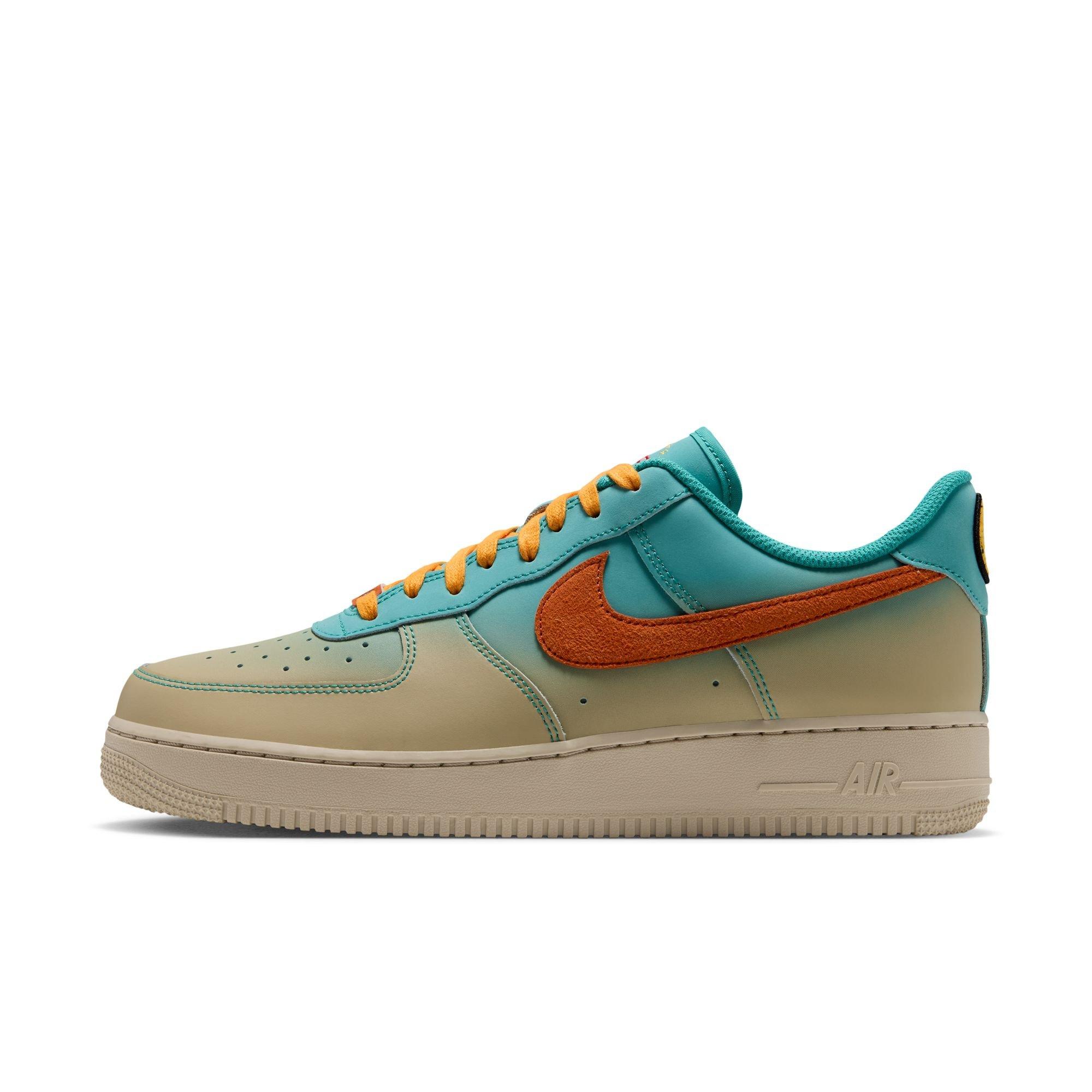 Nike Air Force 1 '07 LV8 "Oasis Teal/Mesa Orange/Sanddrift" Men's Shoe - TEAL/ORANGE