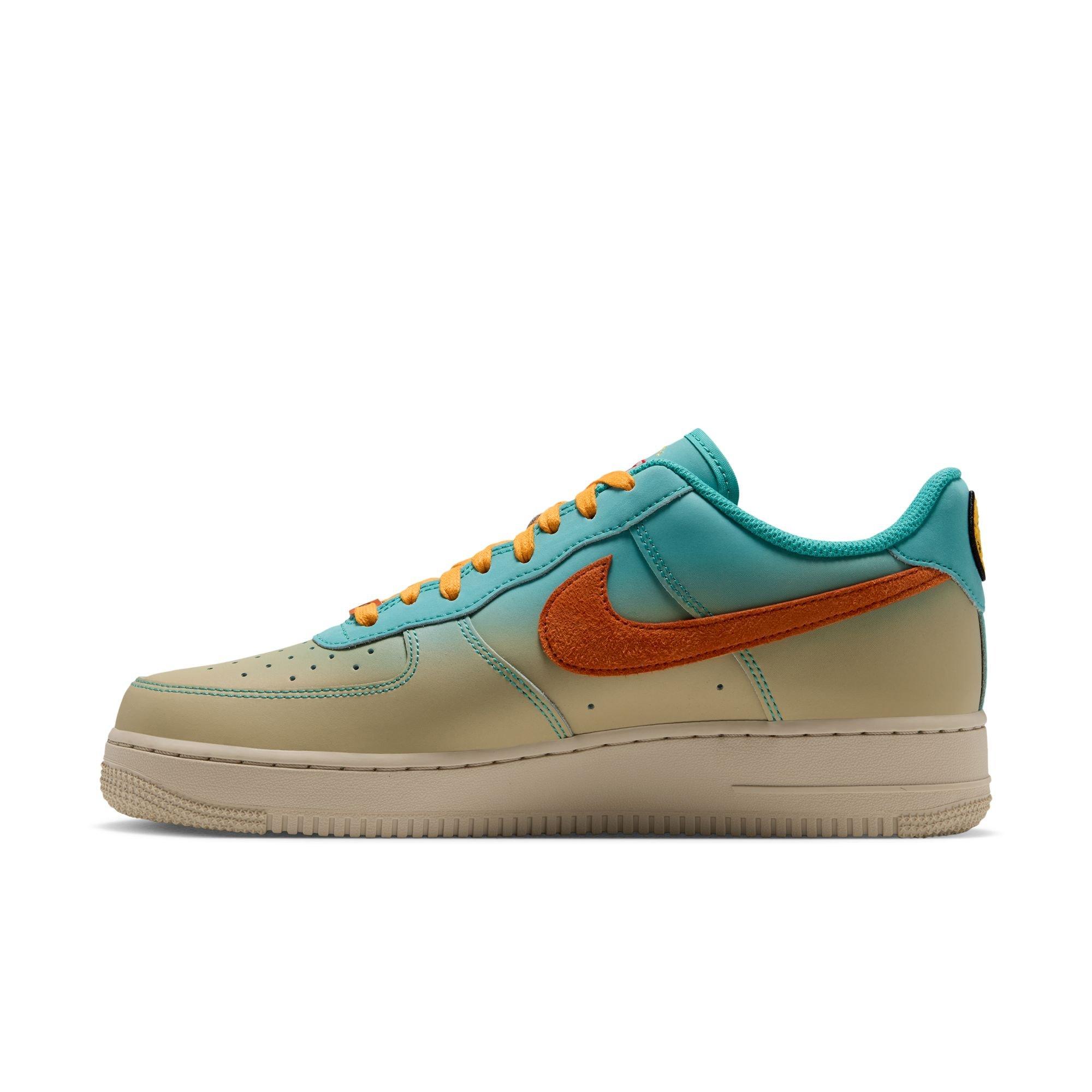 Nike Air Force 1 '07 LV8 "Oasis Teal/Mesa Orange/Sanddrift" Men's Shoe - TEAL/ORANGE