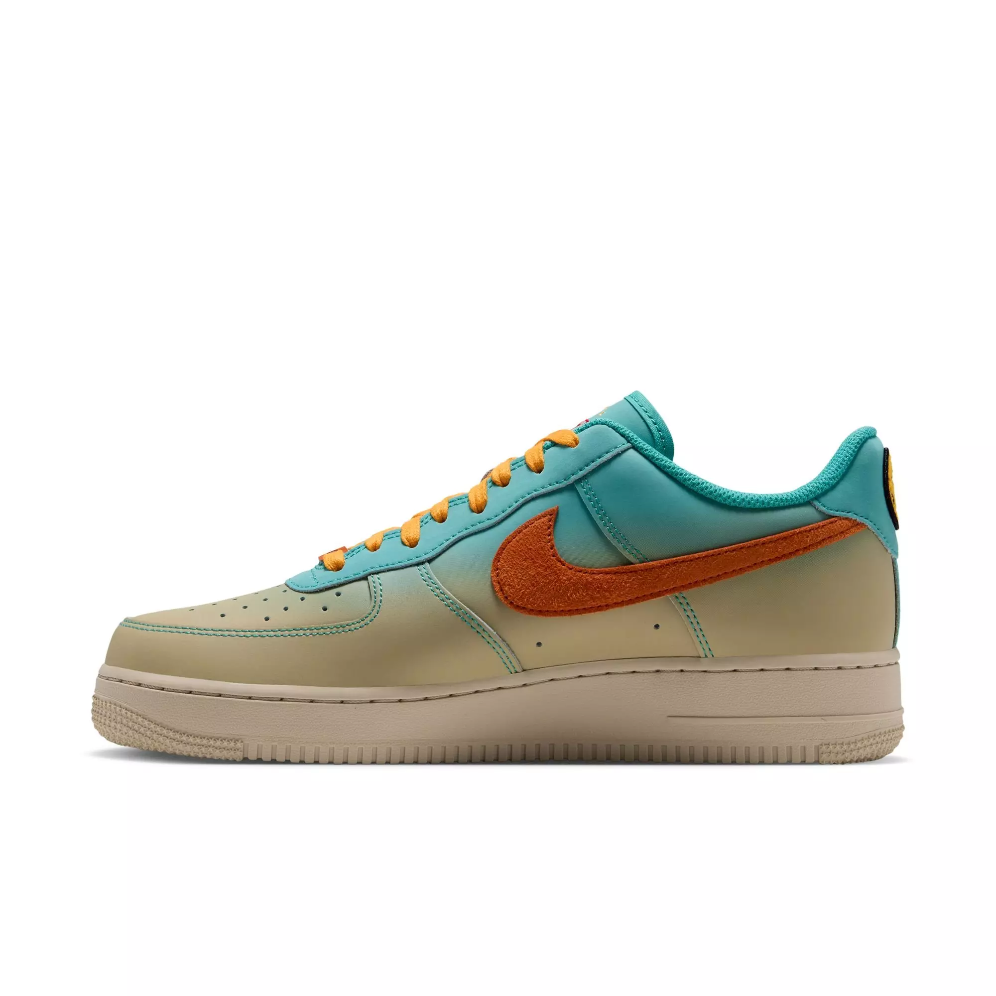 Nike Air Force 1 '07 LV8 "Oasis Teal/Mesa Orange/Sanddrift" Men's Shoe - TEAL/ORANGE