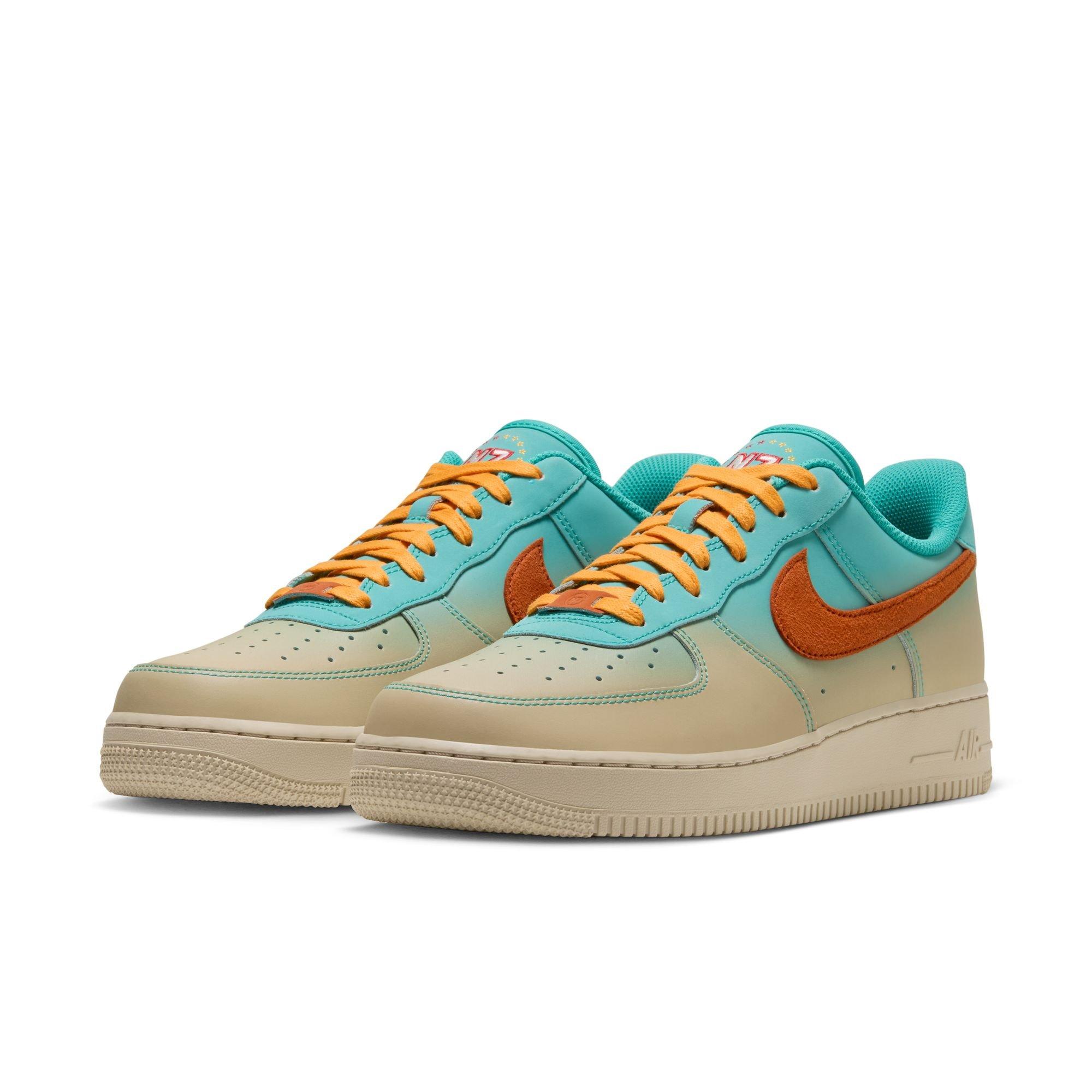 Nike Air Force 1 '07 LV8 "Oasis Teal/Mesa Orange/Sanddrift" Men's Shoe - TEAL/ORANGE