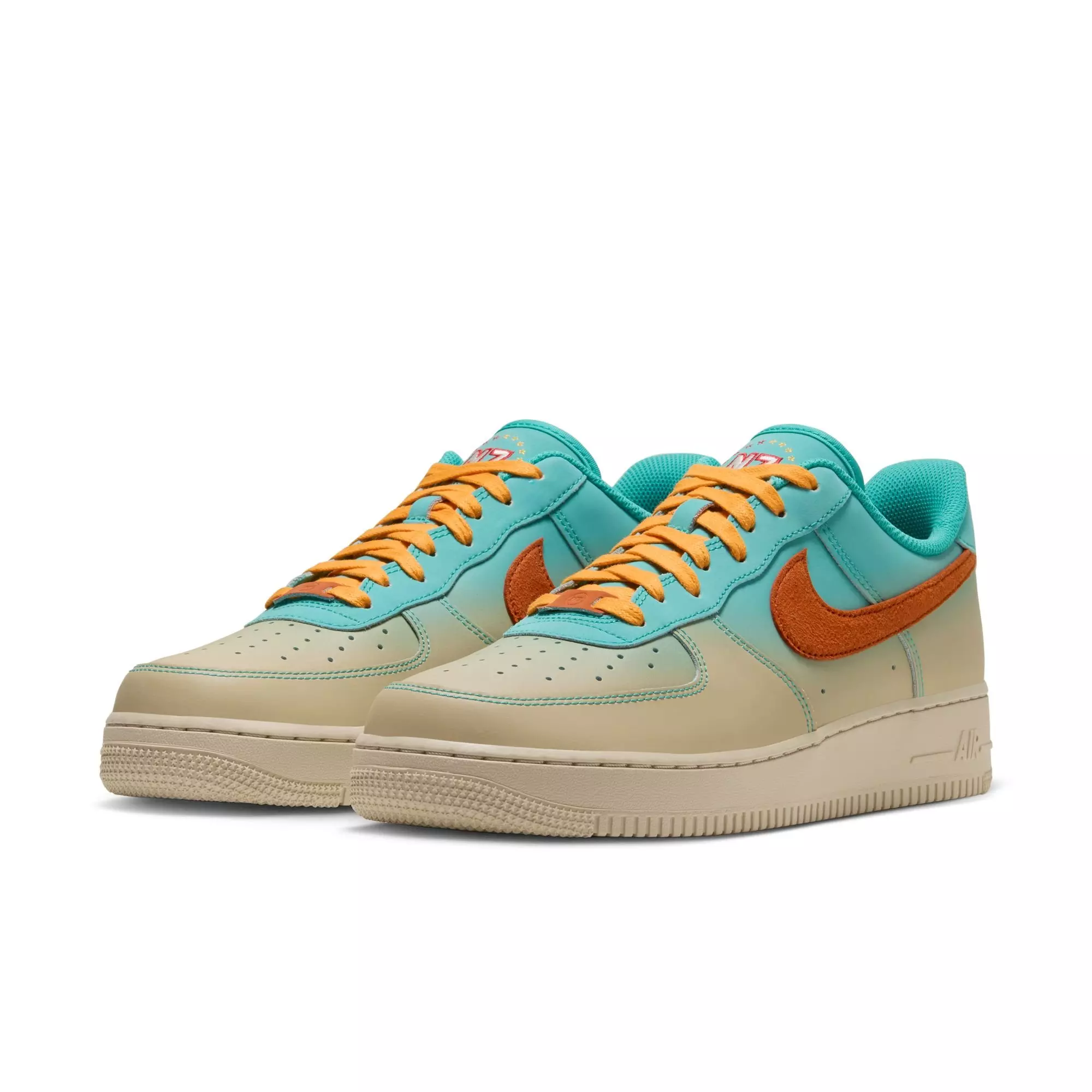 Nike Air Force 1 '07 LV8 "Oasis Teal/Mesa Orange/Sanddrift" Men's Shoe - TEAL/ORANGE