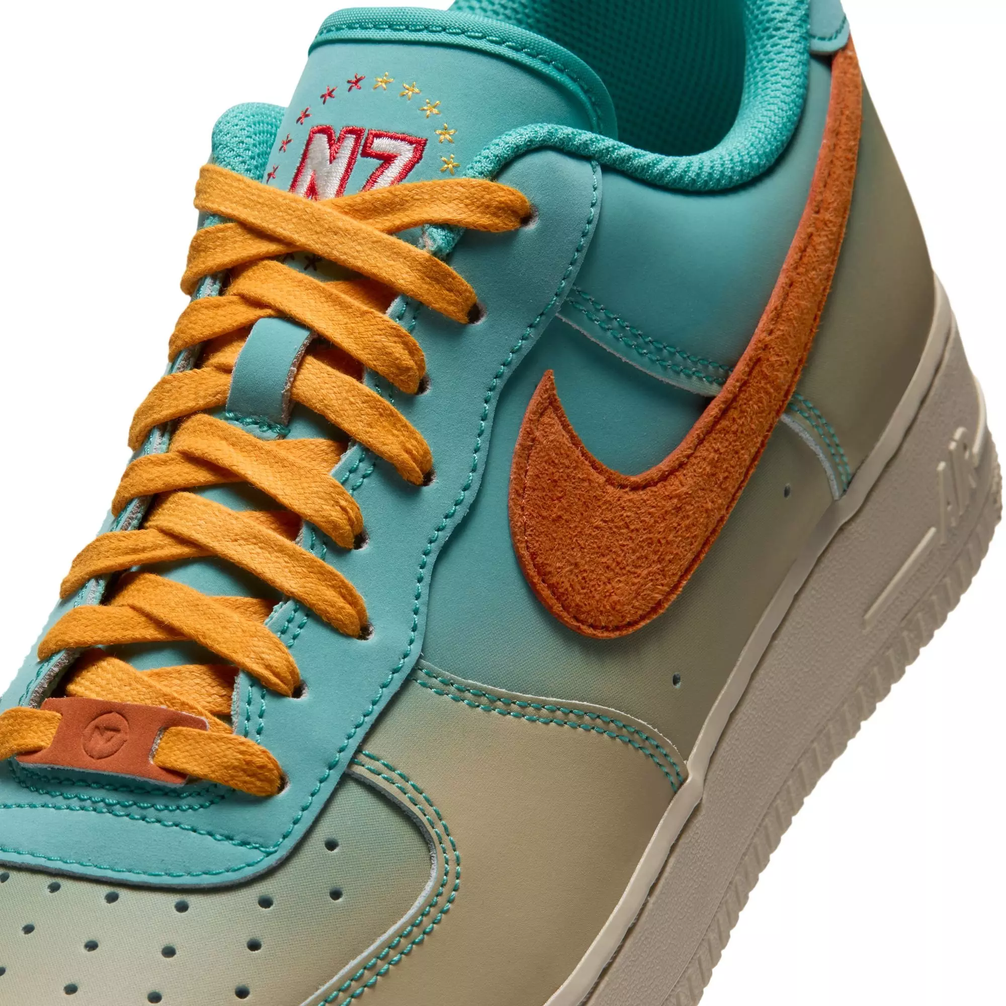 Nike Air Force 1 '07 LV8 "Oasis Teal/Mesa Orange/Sanddrift" Men's Shoe - TEAL/ORANGE