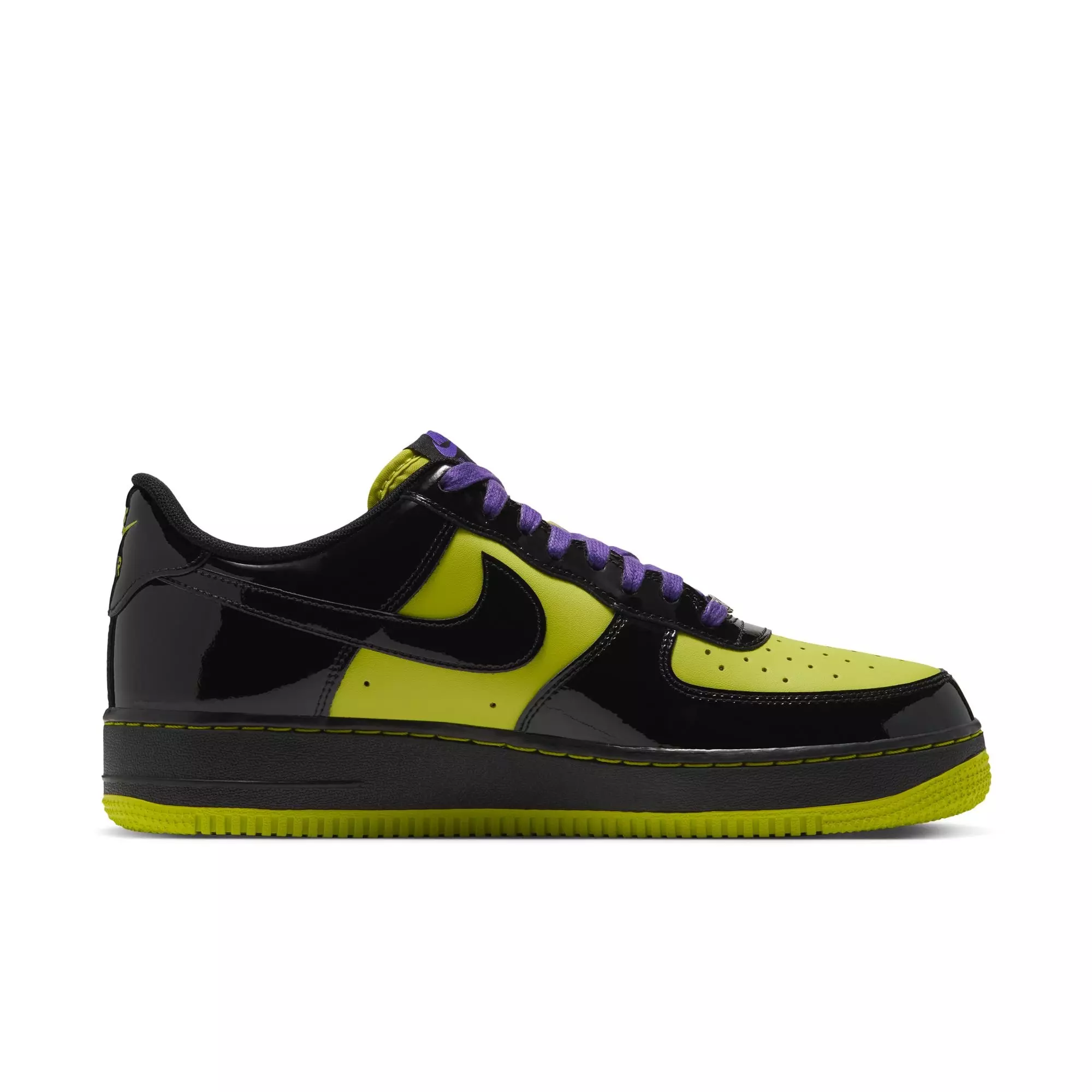 Nike Air Force 1 '07 LV8 "Bright Cactus/Black/Dark Iris" Men's Shoe - BLACK/YELLOW