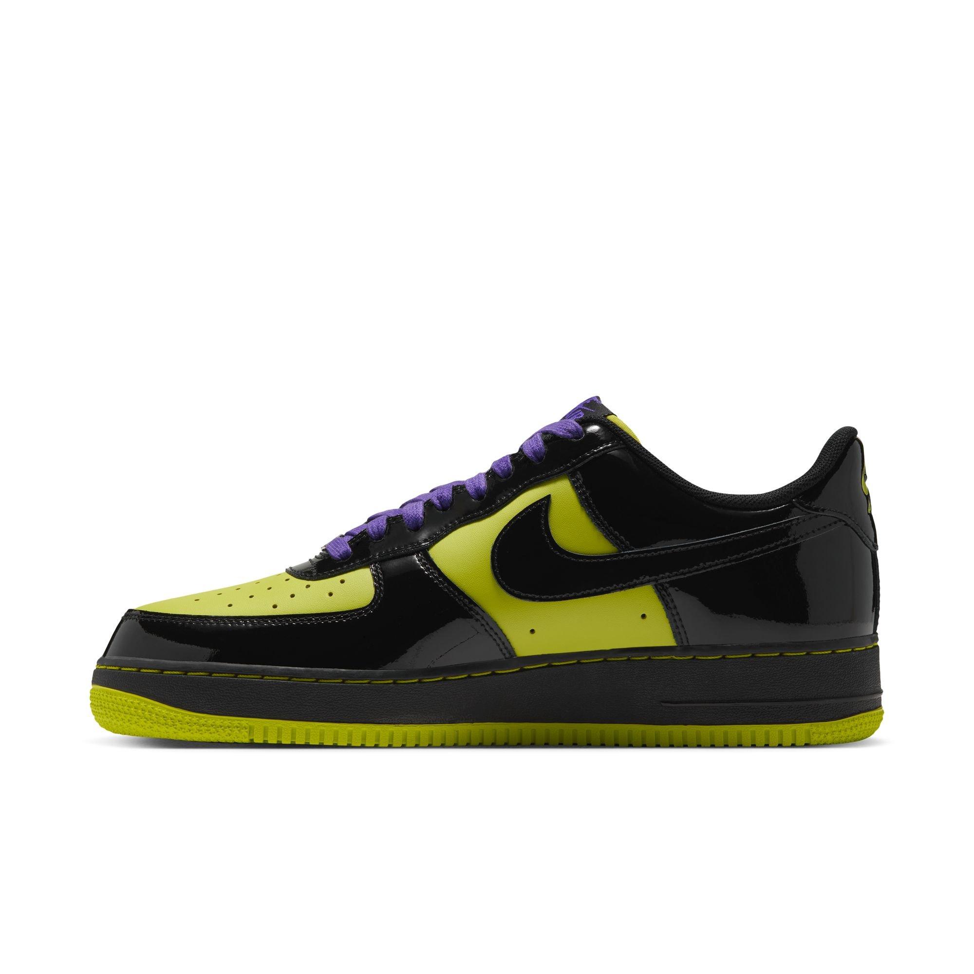 Nike Air Force 1 '07 LV8 "Bright Cactus/Black/Dark Iris" Men's Shoe - BLACK/YELLOW