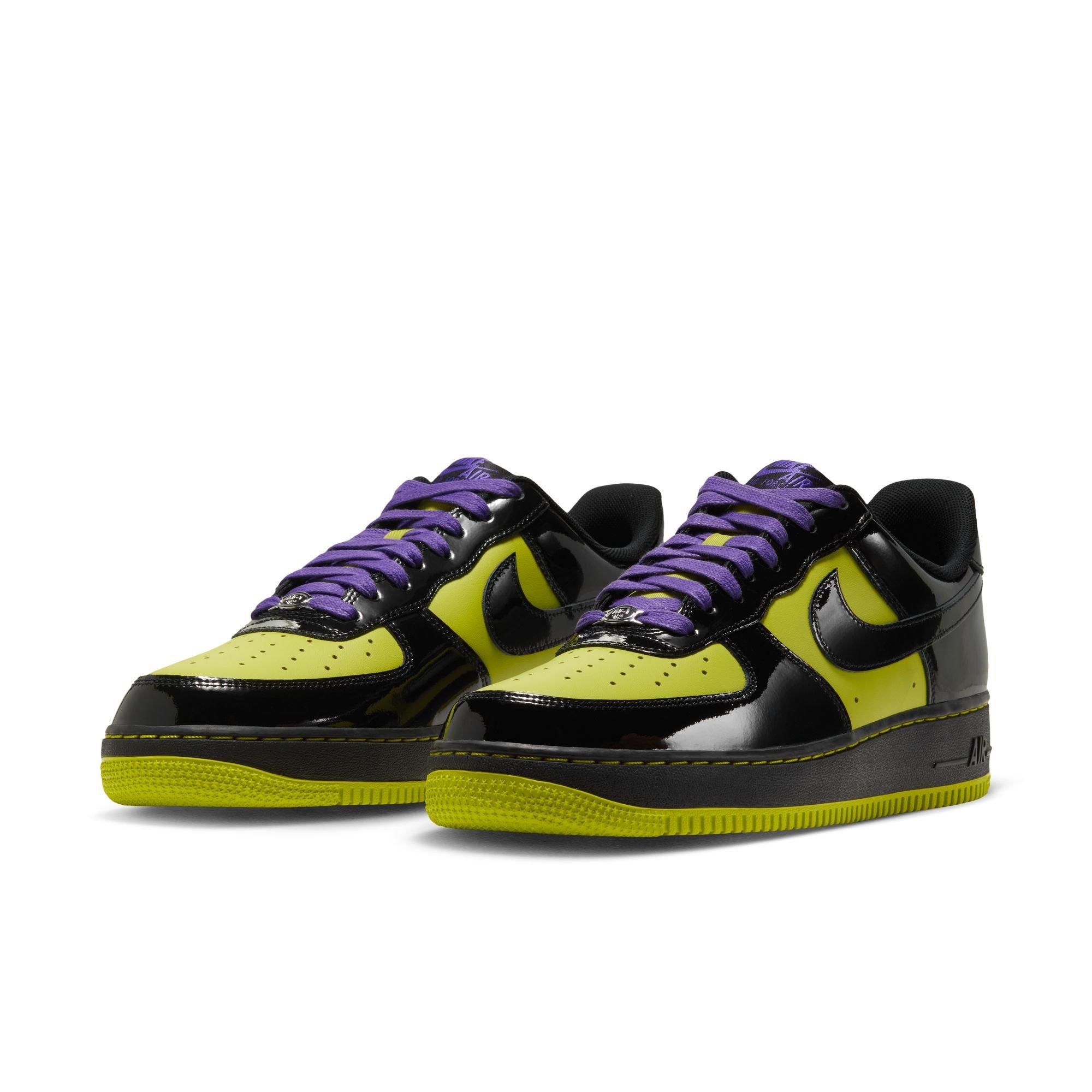 Nike Air Force 1 '07 LV8 "Bright Cactus/Black/Dark Iris" Men's Shoe - BLACK/YELLOW