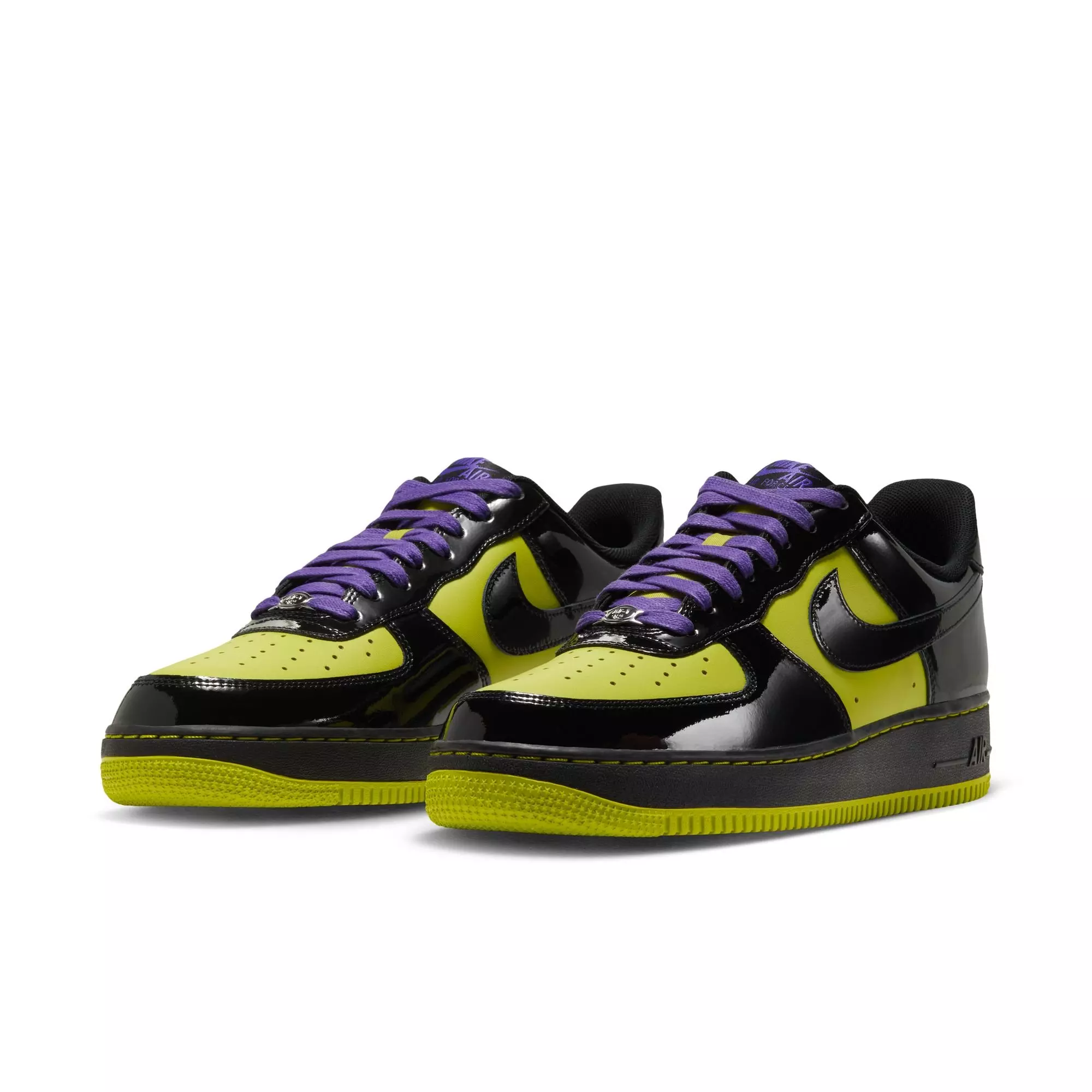 Nike Air Force 1 '07 LV8 "Bright Cactus/Black/Dark Iris" Men's Shoe - BLACK/YELLOW