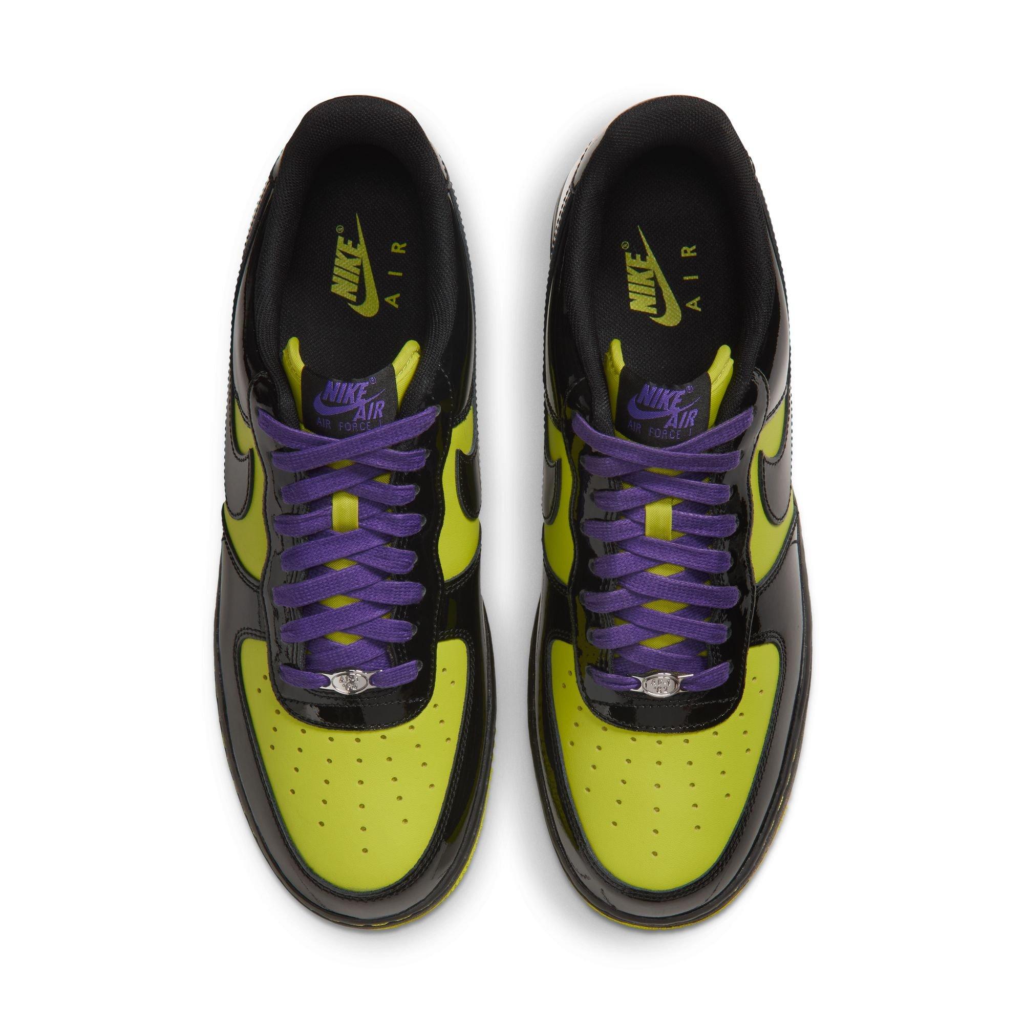 Nike Air Force 1 '07 LV8 "Bright Cactus/Black/Dark Iris" Men's Shoe - BLACK/YELLOW