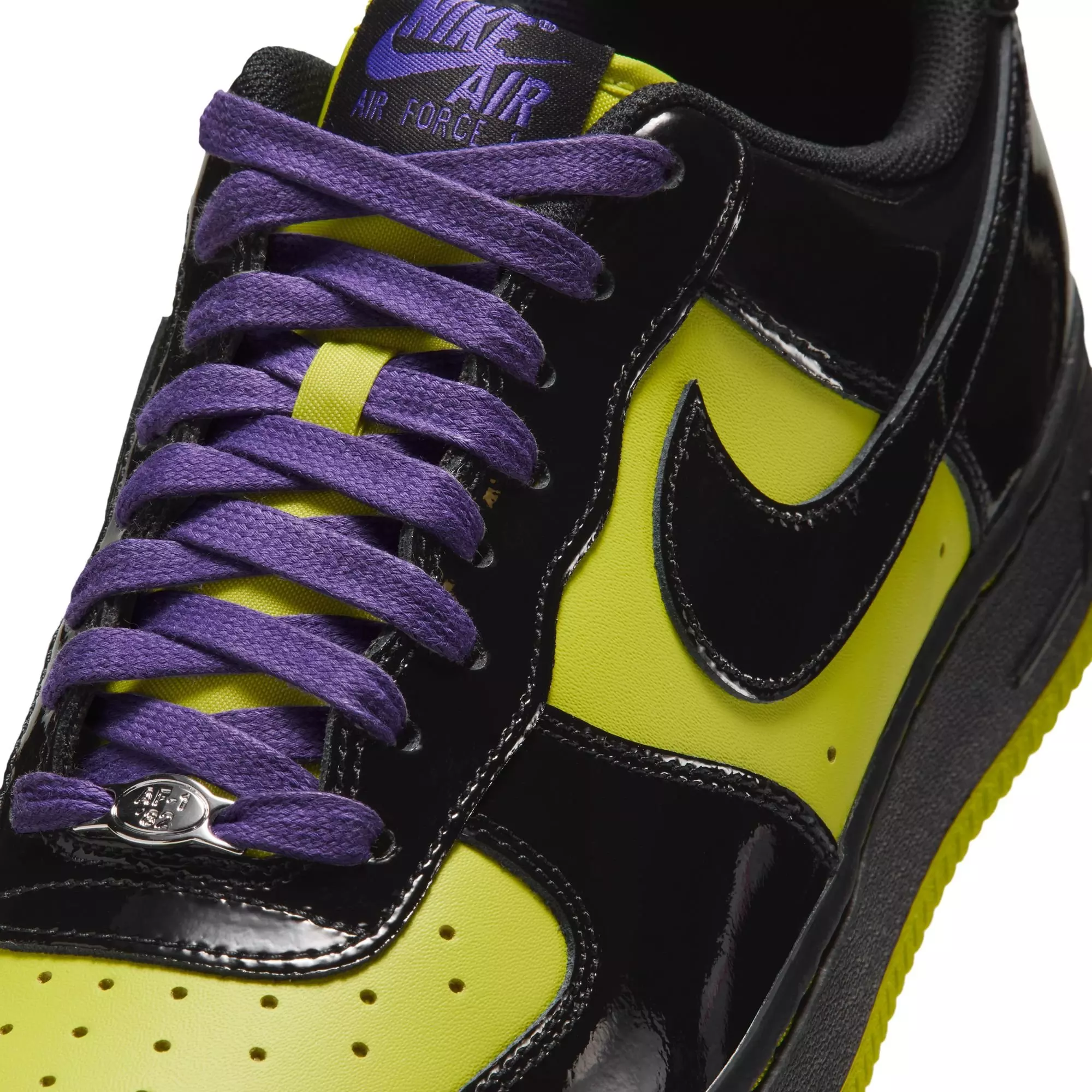 Nike Air Force 1 '07 LV8 "Bright Cactus/Black/Dark Iris" Men's Shoe - BLACK/YELLOW