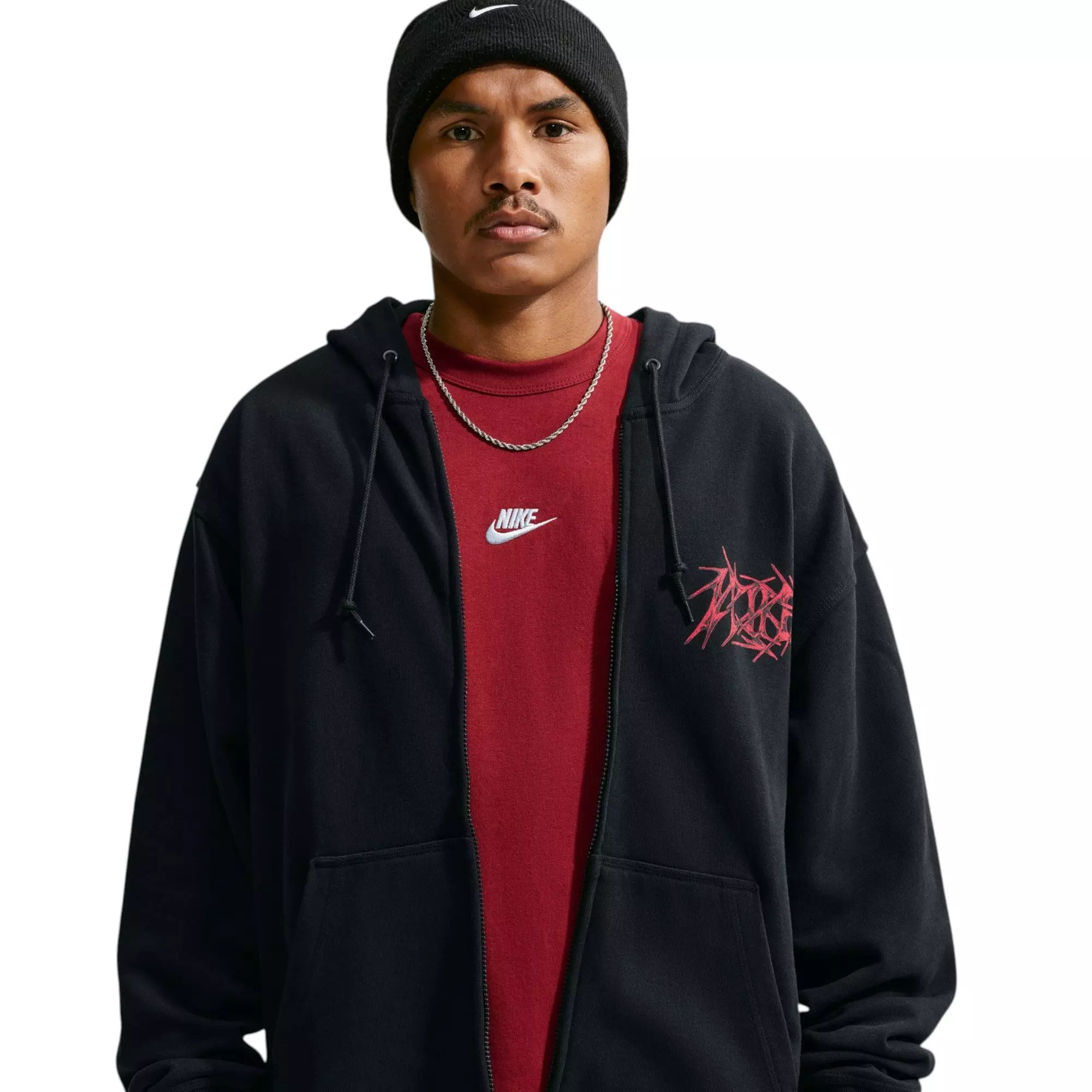 M NK NSW GFX FZ HOOD YMH GODDESS - BLACK - BLACK