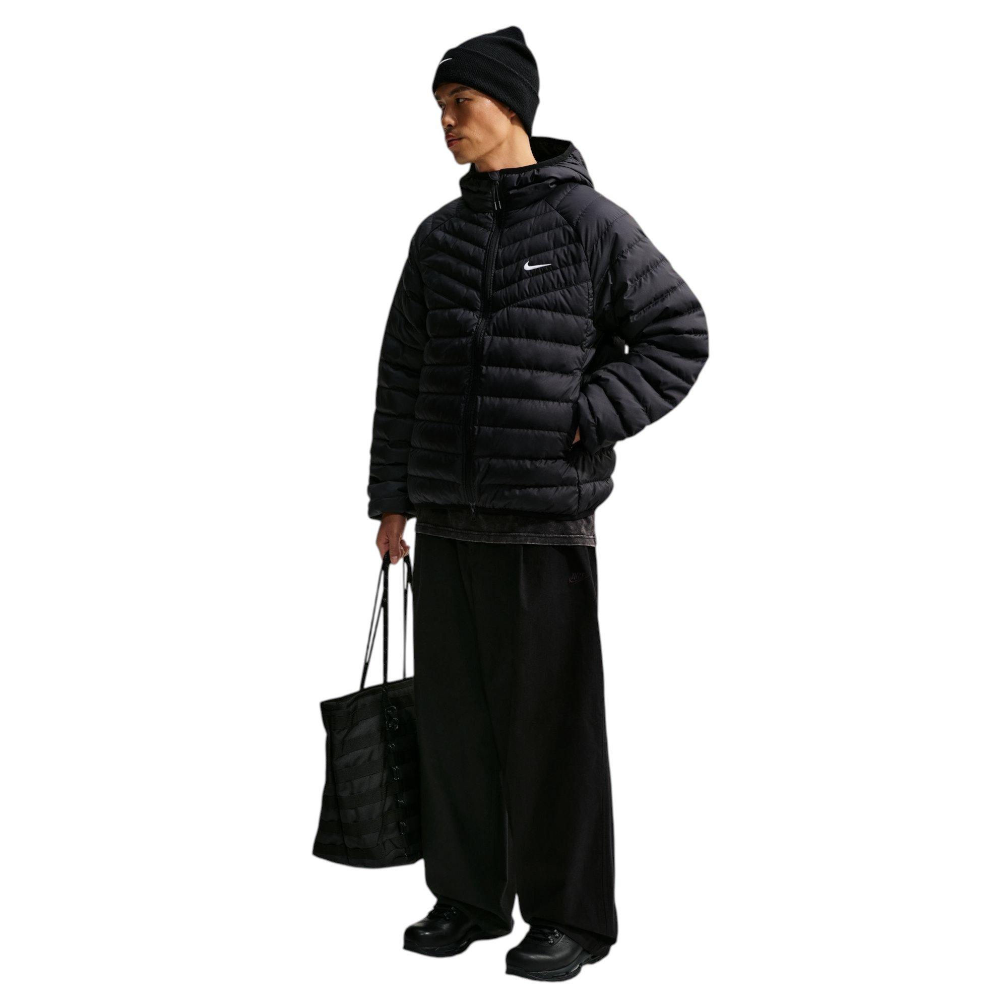 M NK WR LTWT PUFFER HOOD JKT - BLACK - BLACK