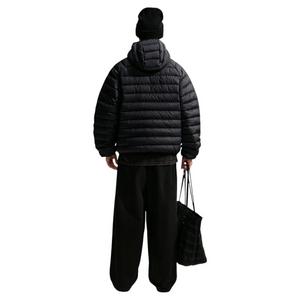 M NK WR LTWT PUFFER HOOD JKT - BLACK - BLACK