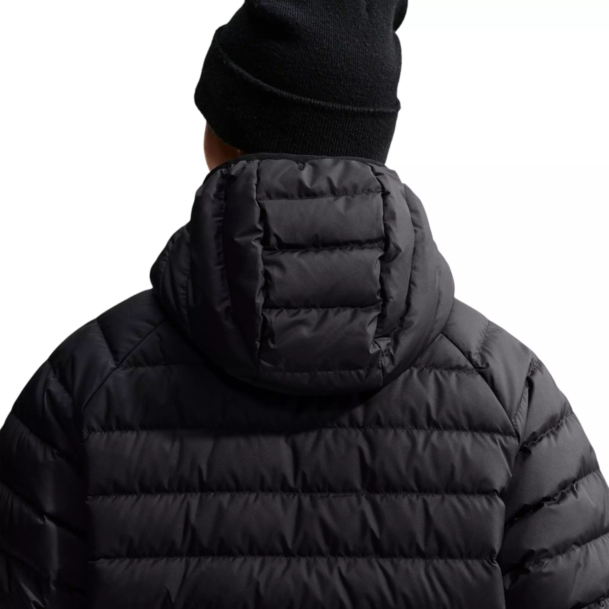 M NK WR LTWT PUFFER HOOD JKT - BLACK - BLACK