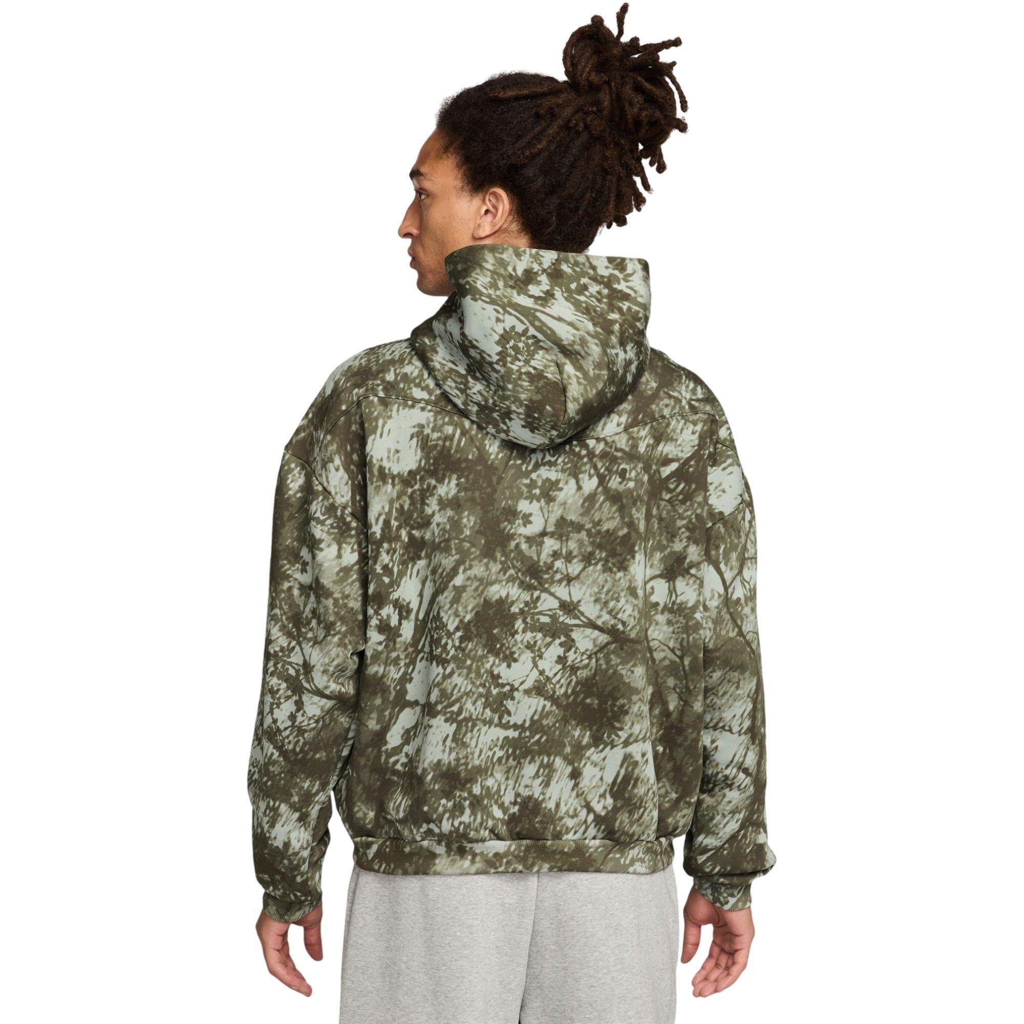 Nike Men's Standard Issue Therma-FIT Brushed Basketball Pullover Hoodie - Olive Camo - OLIVE CAMO