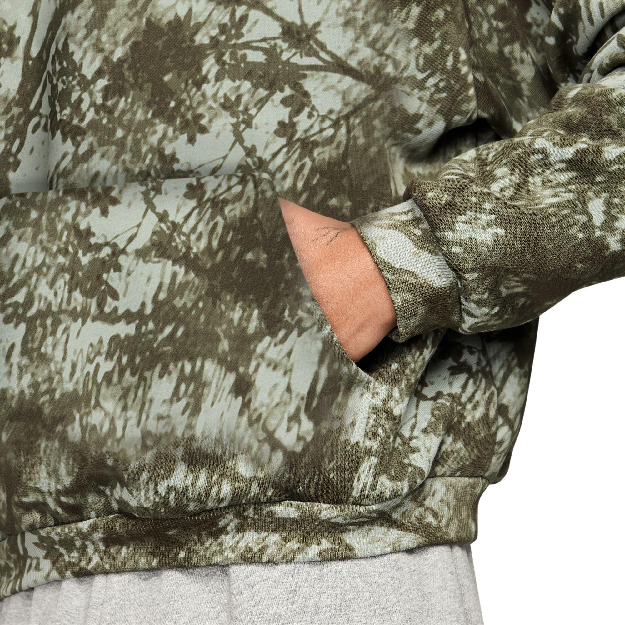 Nike Men's Standard Issue Therma-FIT Brushed Basketball Pullover Hoodie - Olive Camo - OLIVE CAMO