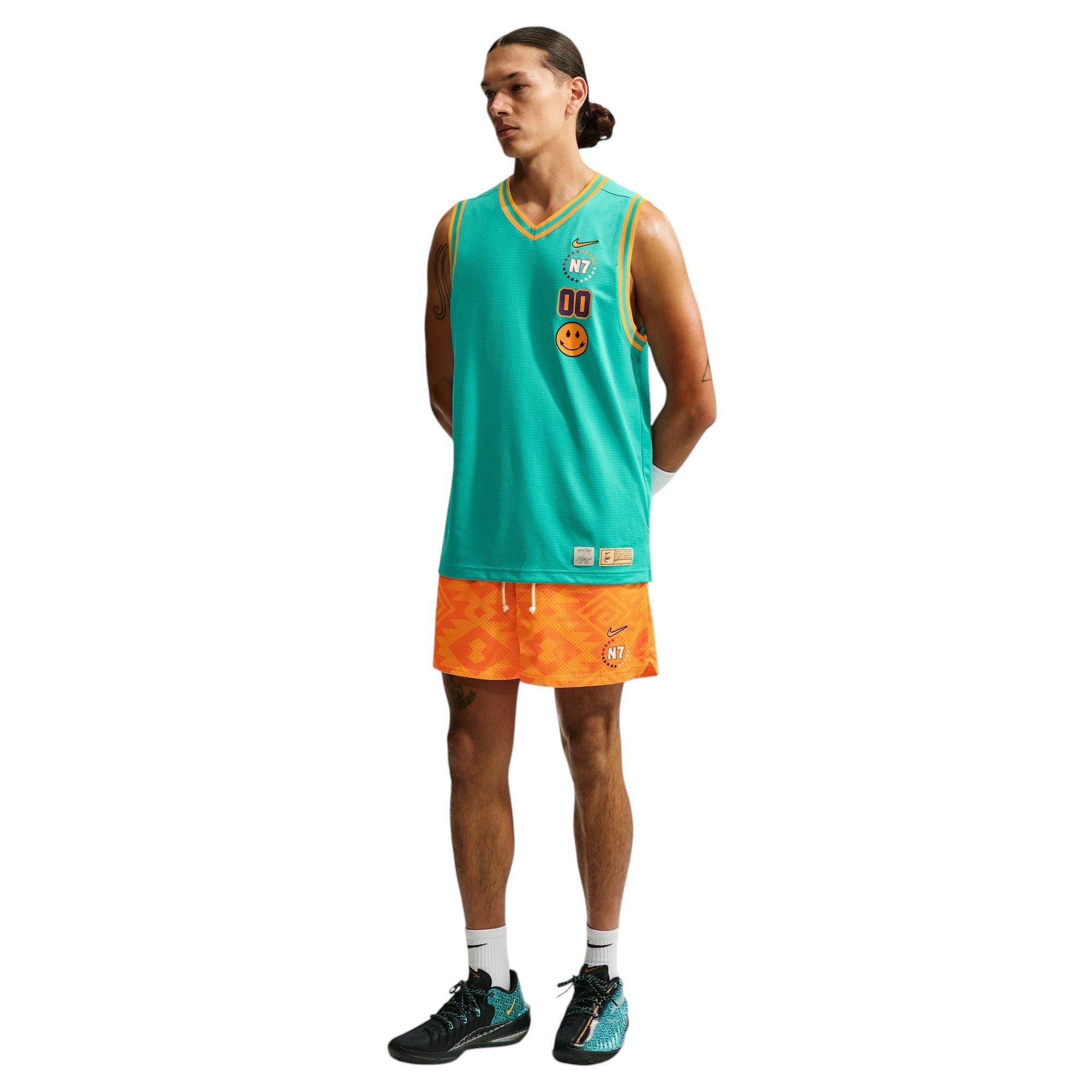 Nike Standard Issue N7 Men's 5" Dri-FIT Mesh Basketball Shorts - ORANGE