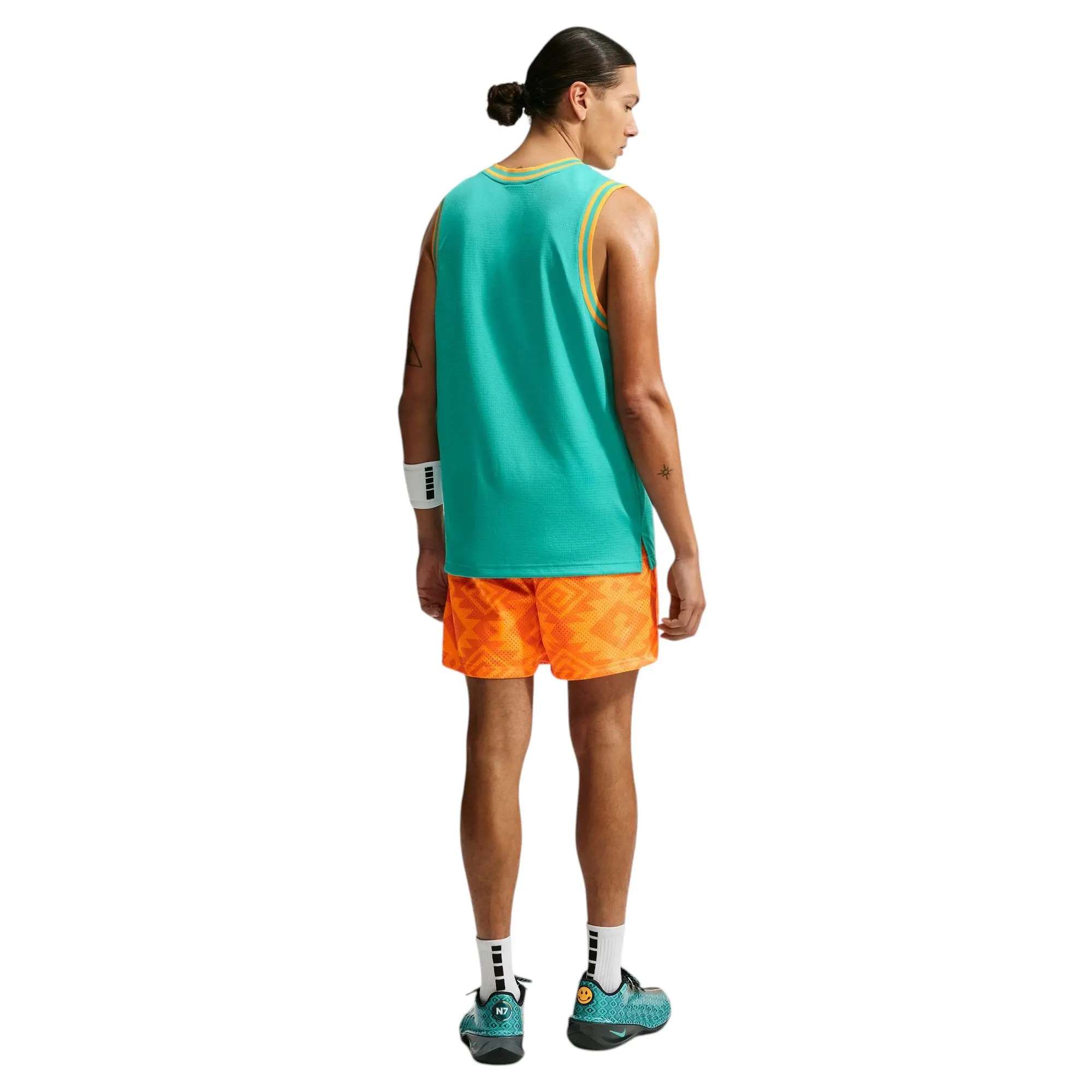 Nike Standard Issue N7 Men's 5" Dri-FIT Mesh Basketball Shorts - ORANGE