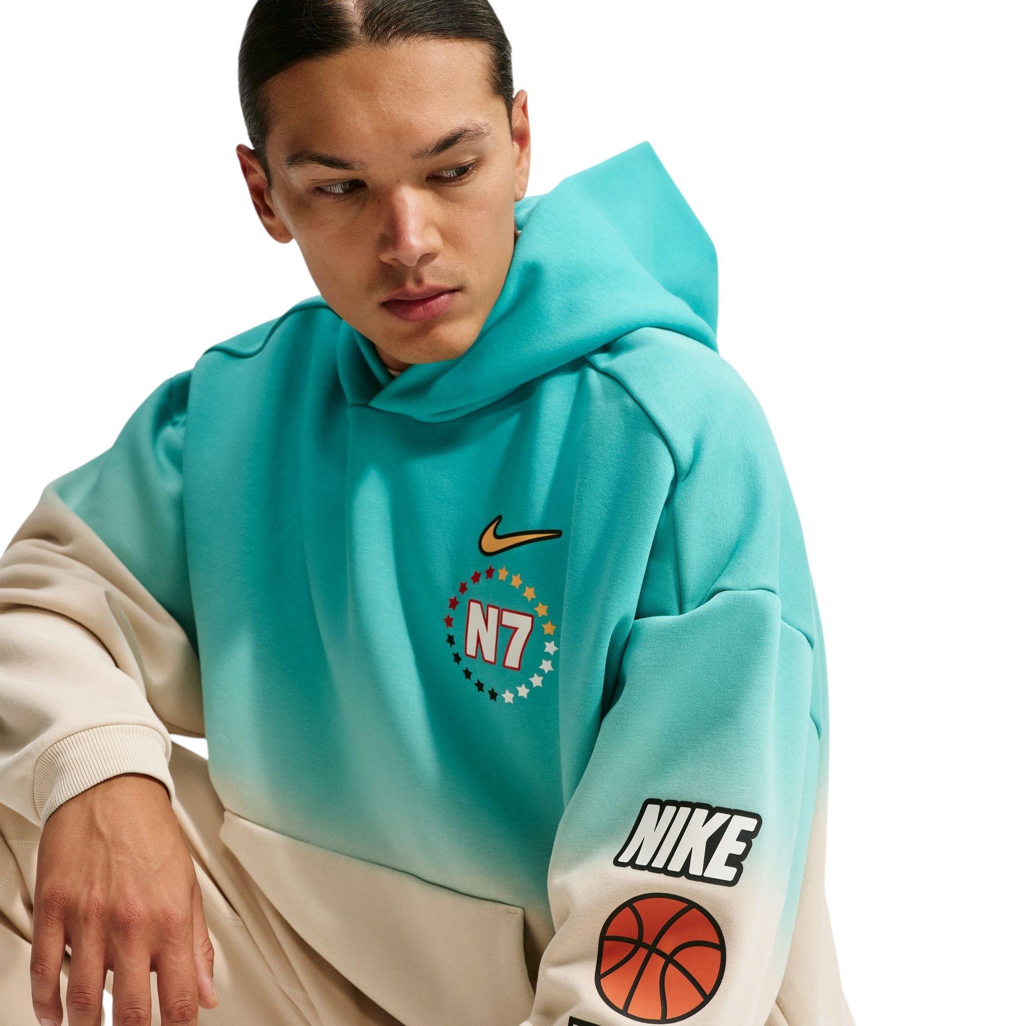 Nike N7 Standard Issue Therma-FIT Men's Brushed Pullover Basketball Hoodie - CREAM