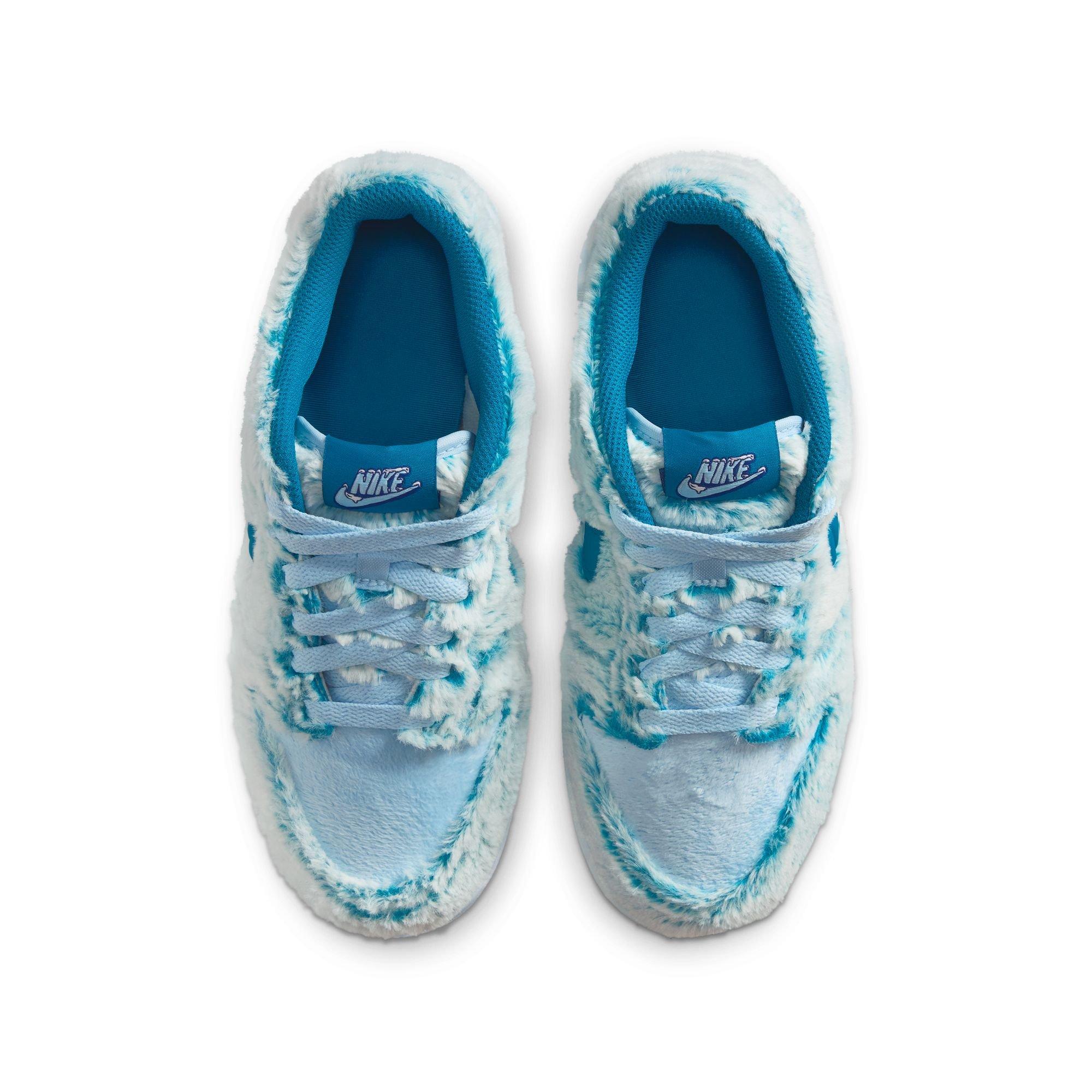 Nike Dunk Low "Celestine Blue/Green Abyss/White" Grade School Girls' Shoe - BLUE Thumbnail View 6